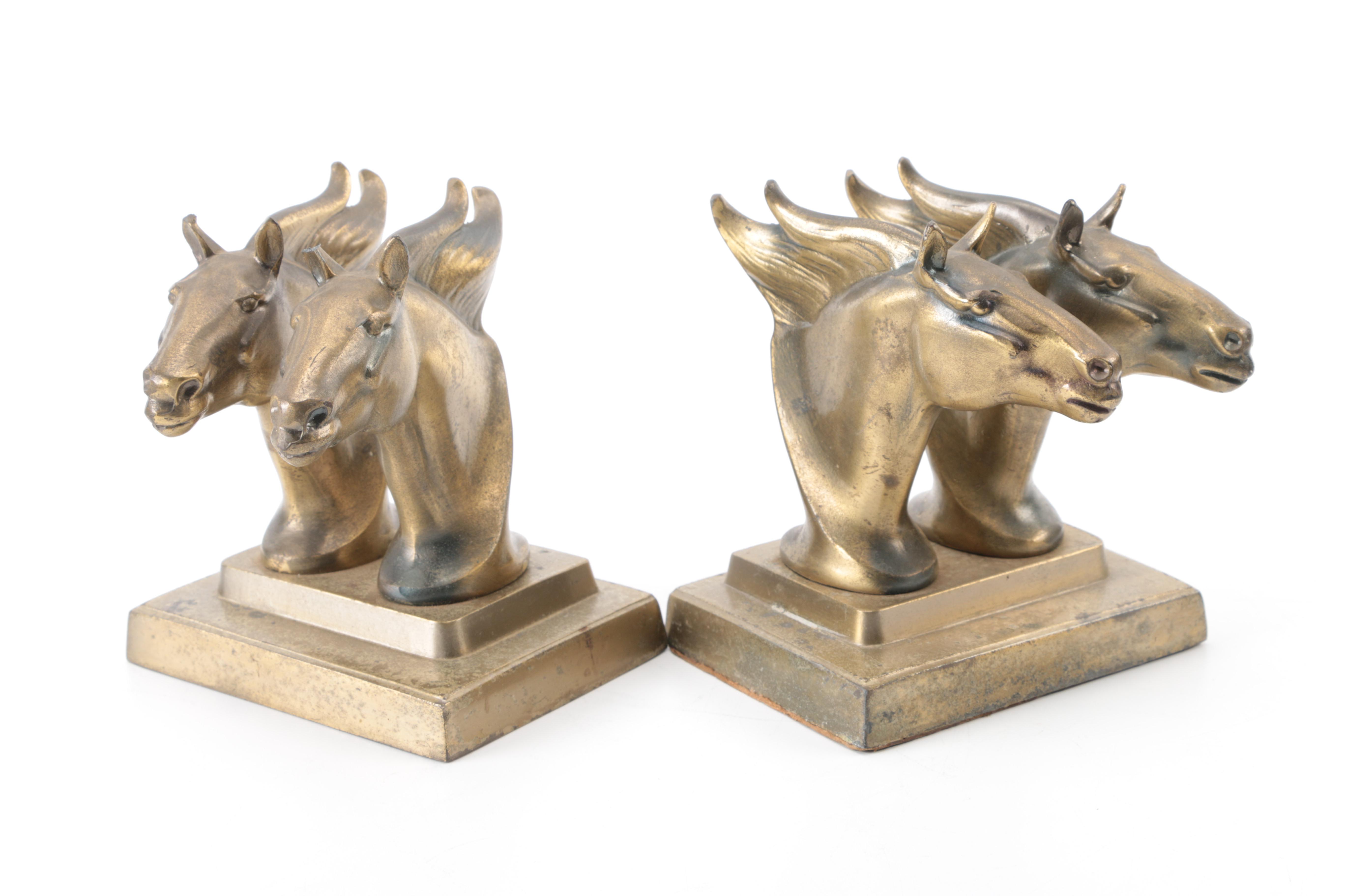 Frankart "Chariot Horse" and Jennings Brothers Bookends