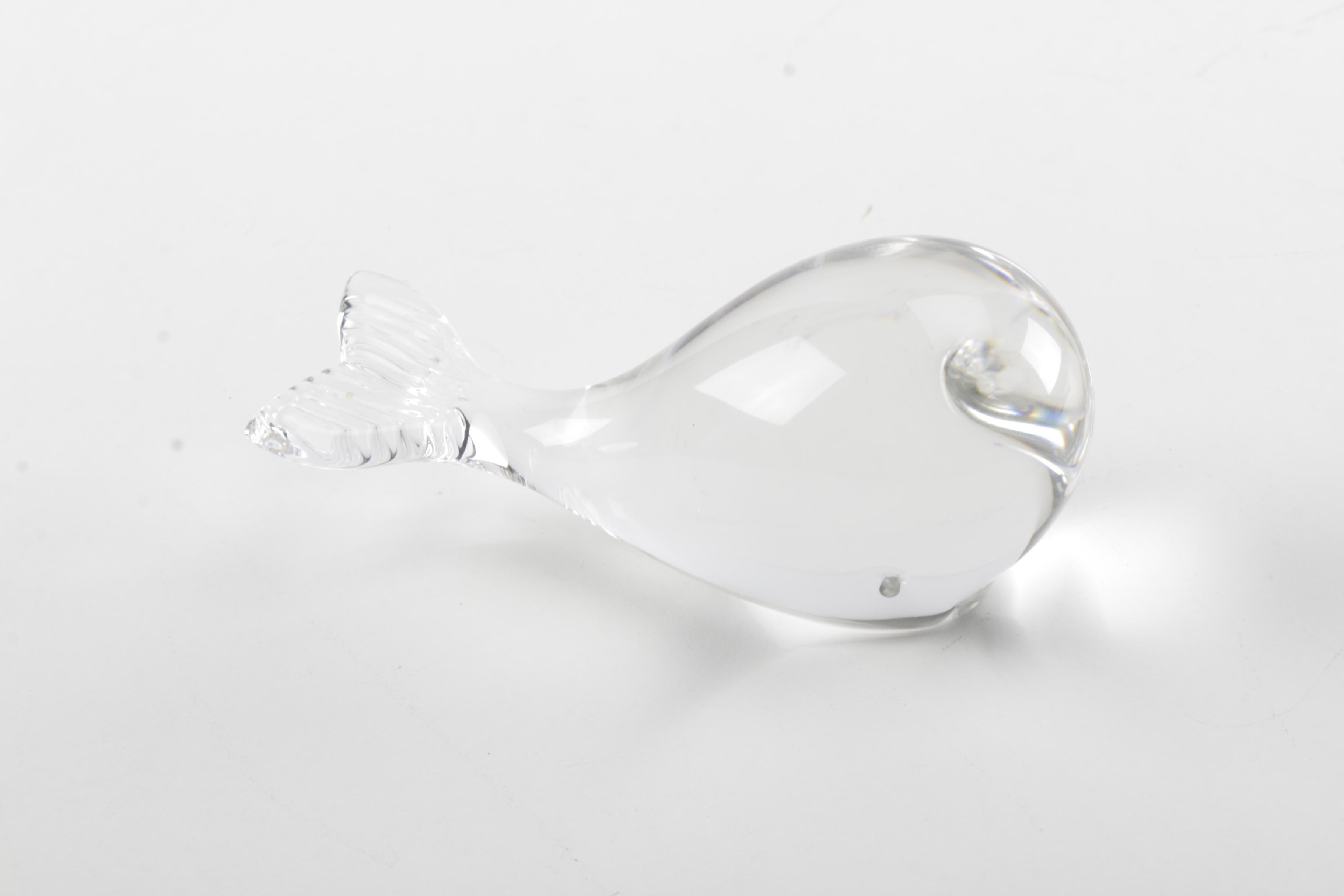 Wedgwood Crystal Whale Figurine