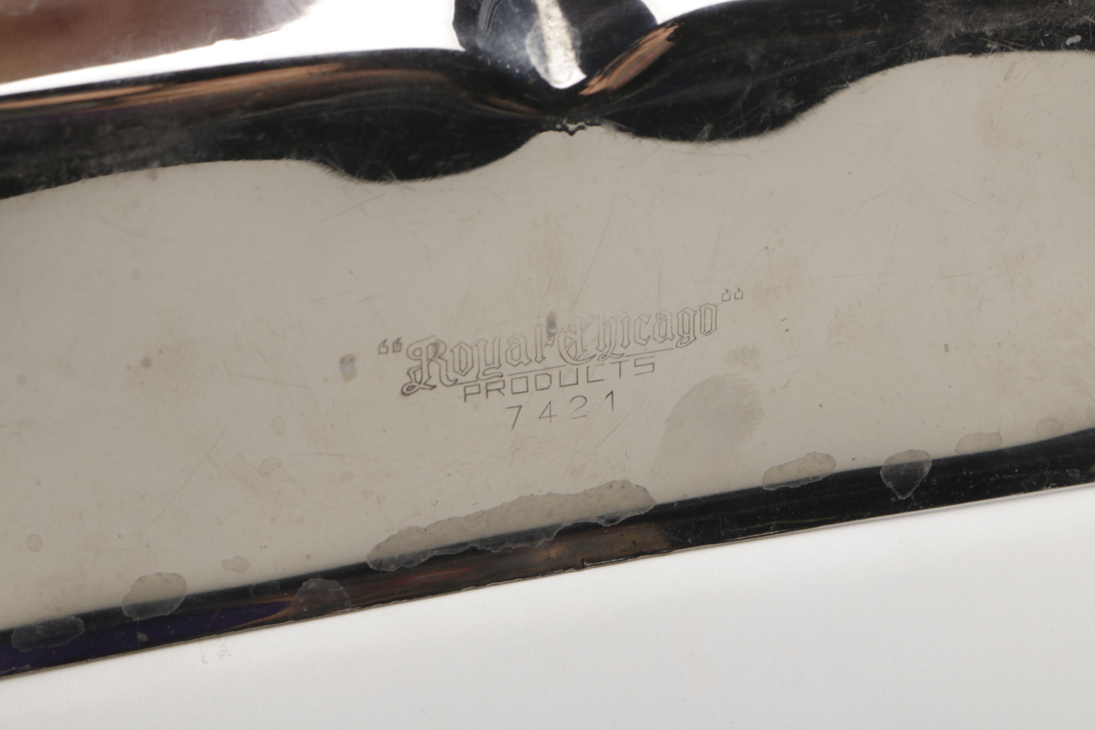 Pair of Stainless Steel Crumb Catchers by Royal Chicago