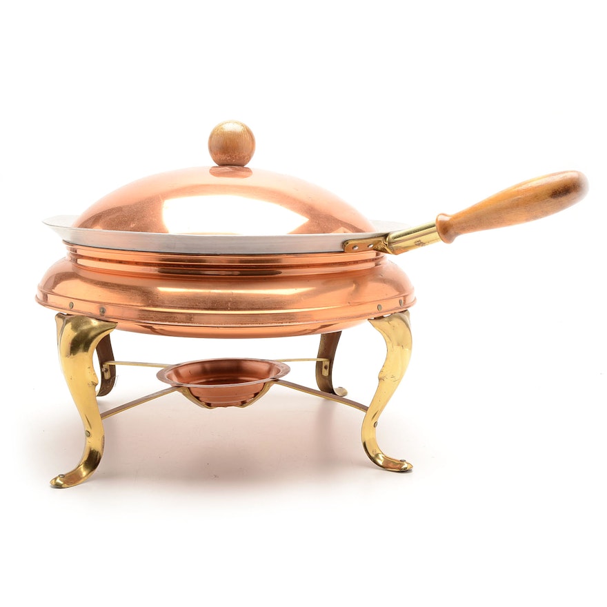 Copper and Brass Chafing Dish