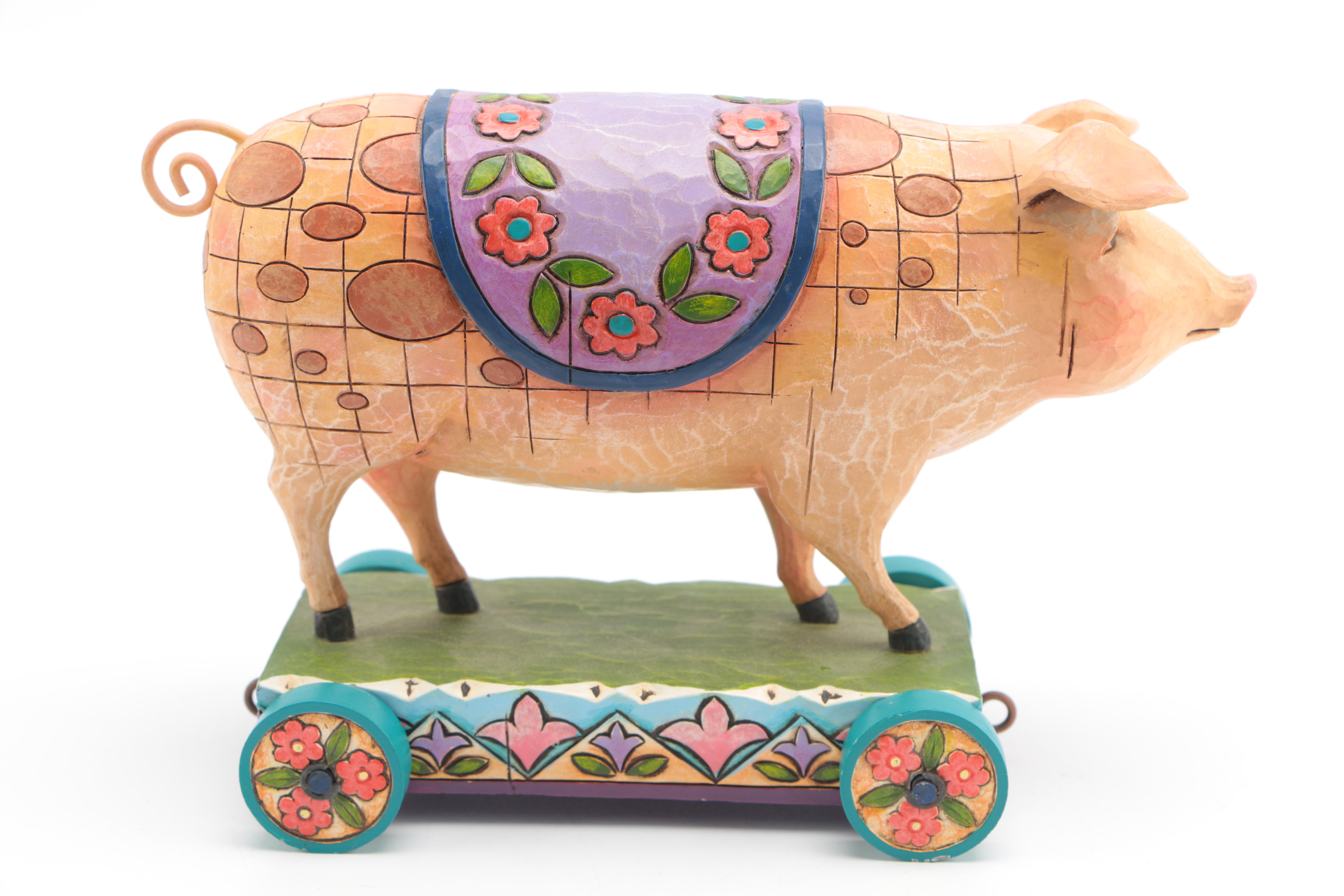 Jim Shore "Spotted Pig" Statue