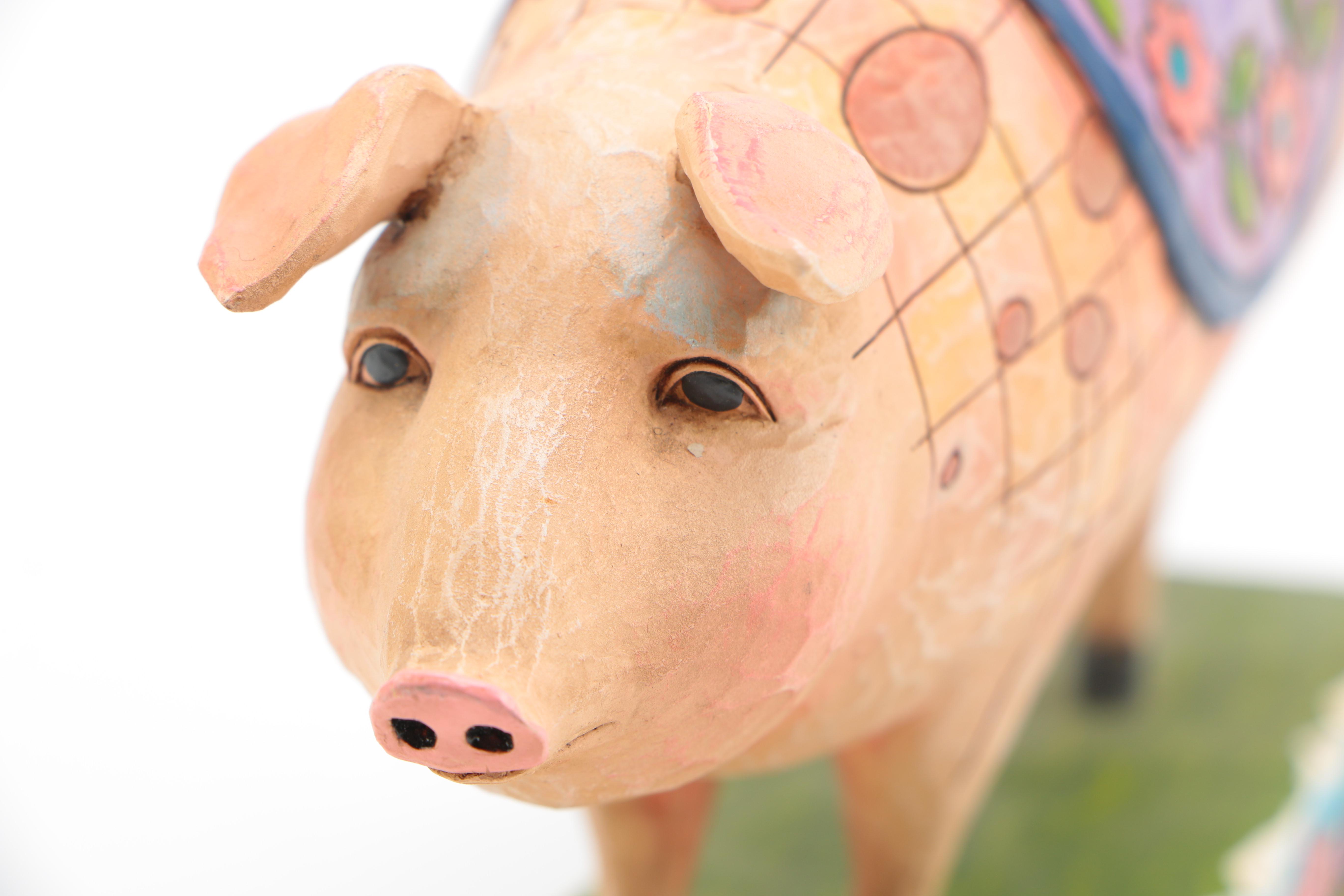 Jim Shore "Spotted Pig" Statue