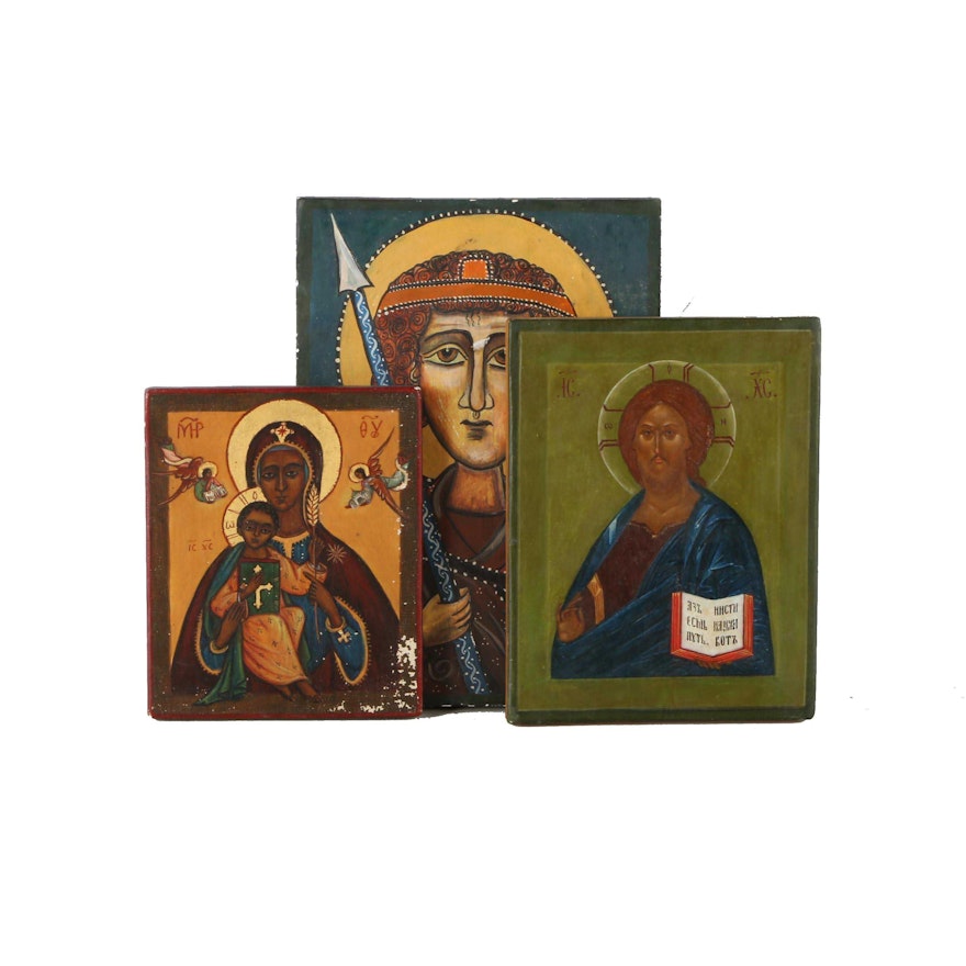 Icons Including St. George the Great Martyr