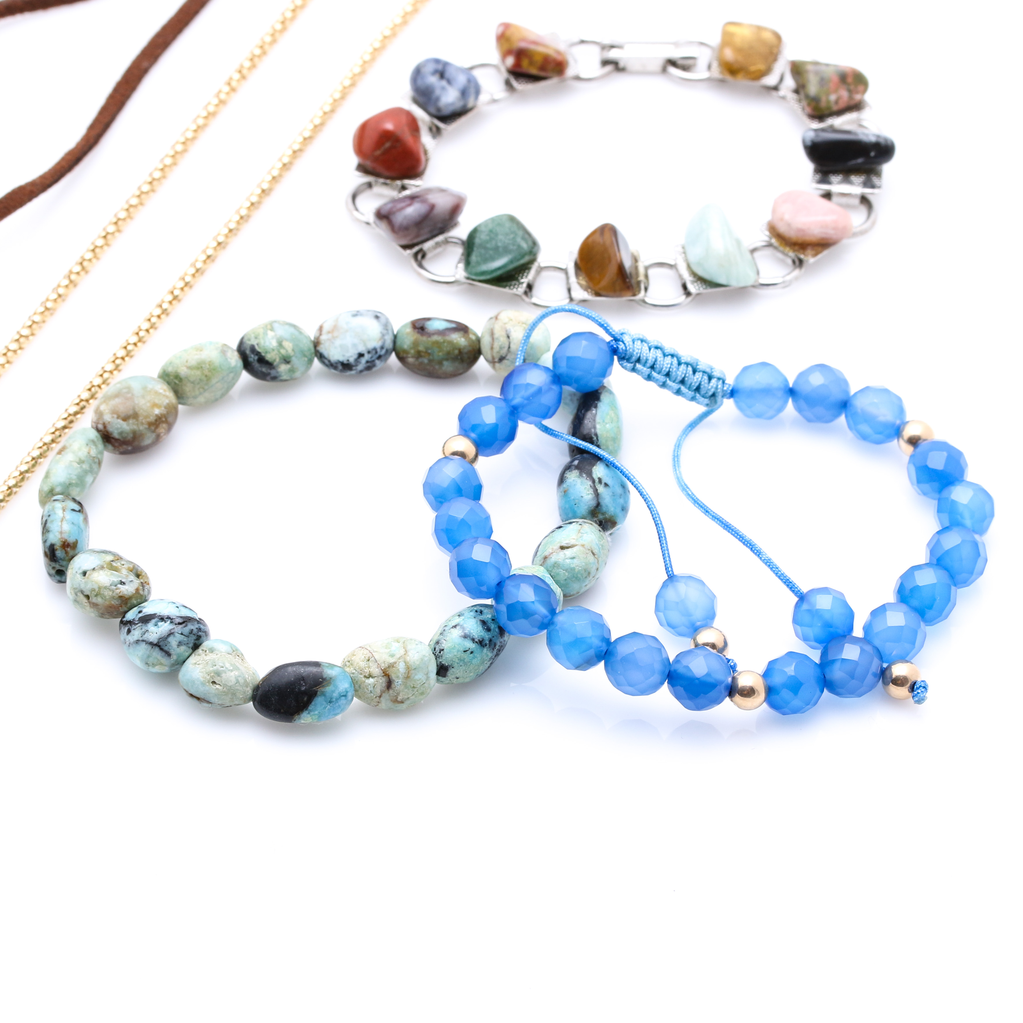 Collection of Jewelry Including Stones