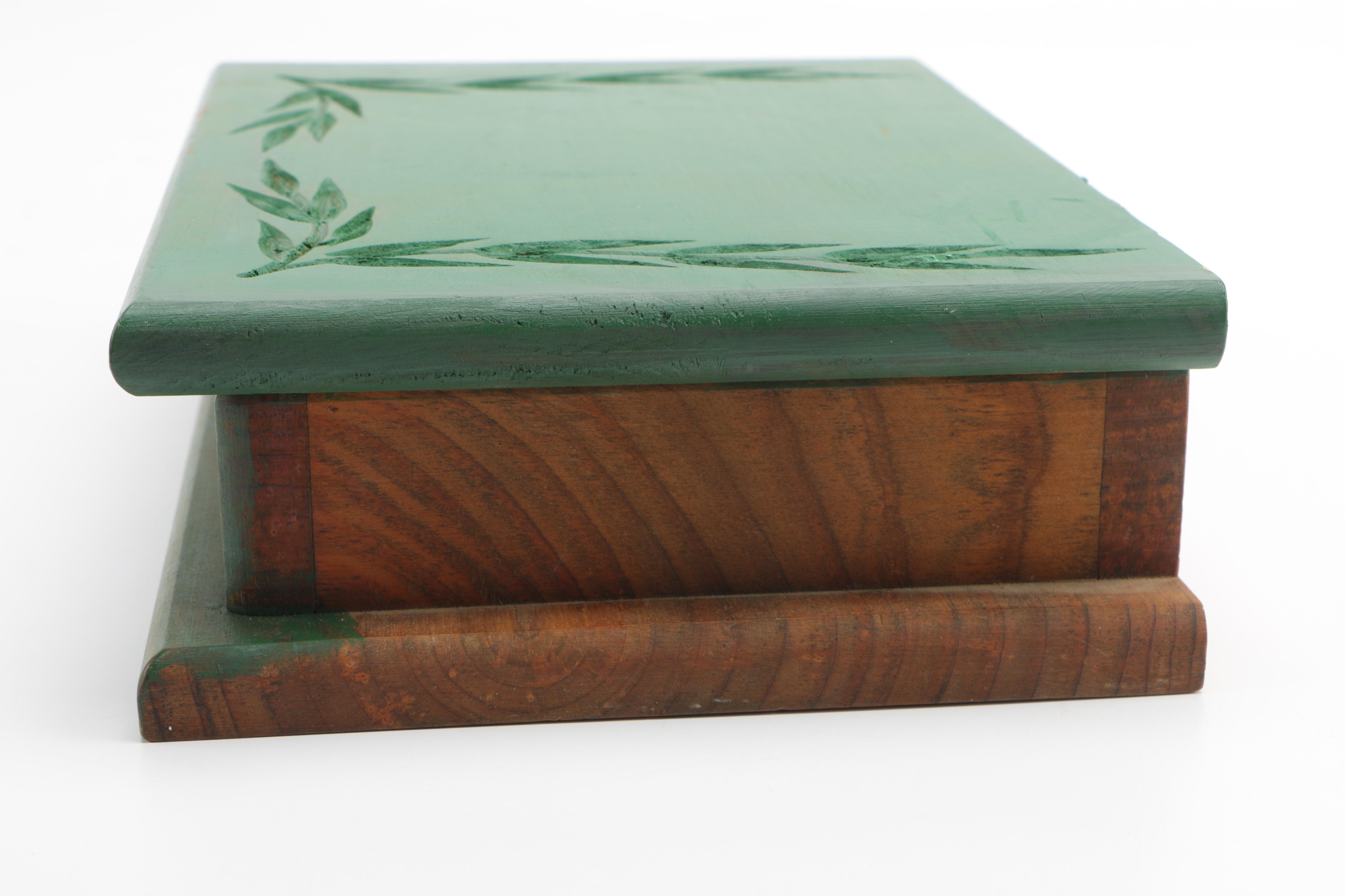 Wooden Boxes With Hinged Lids