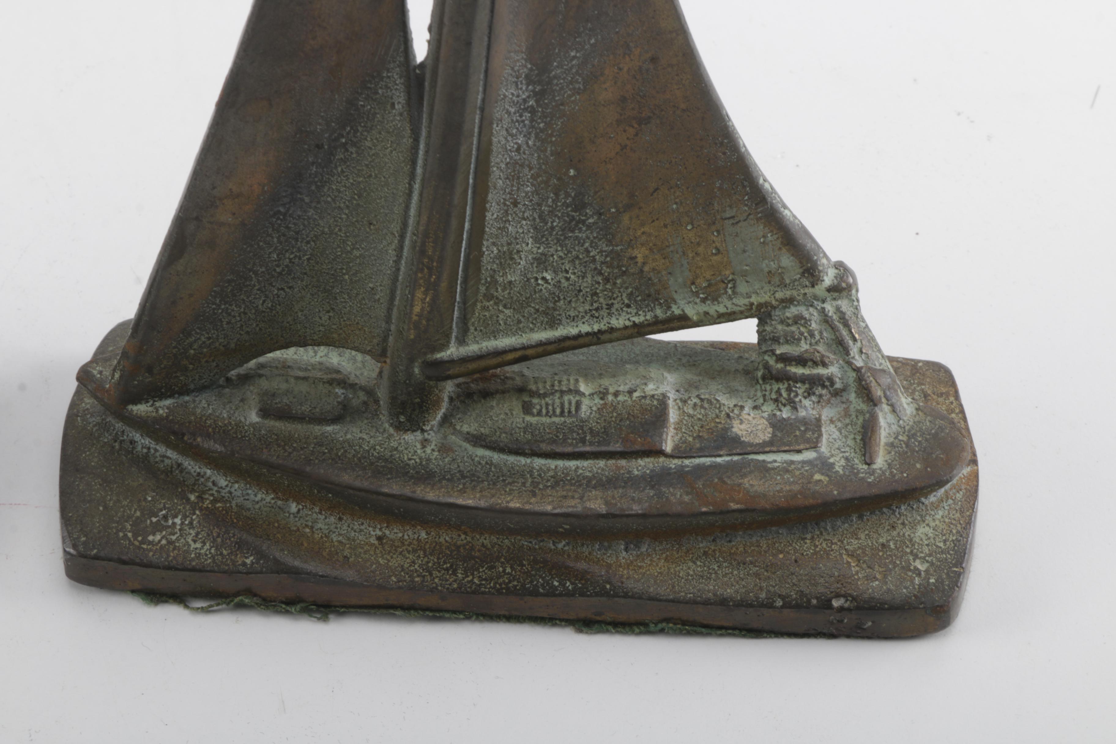 Bronze Figural Ship Bookends