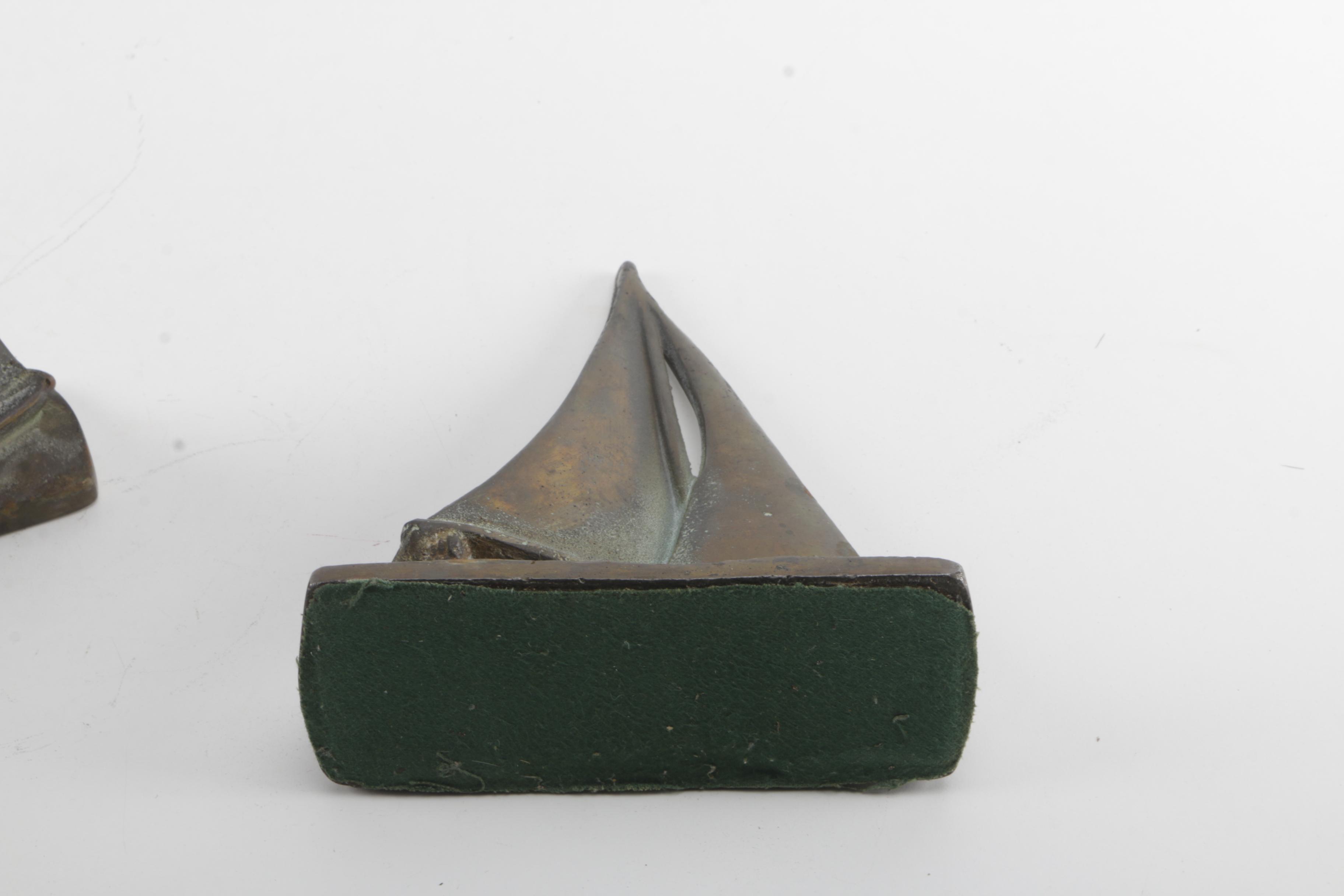 Bronze Figural Ship Bookends