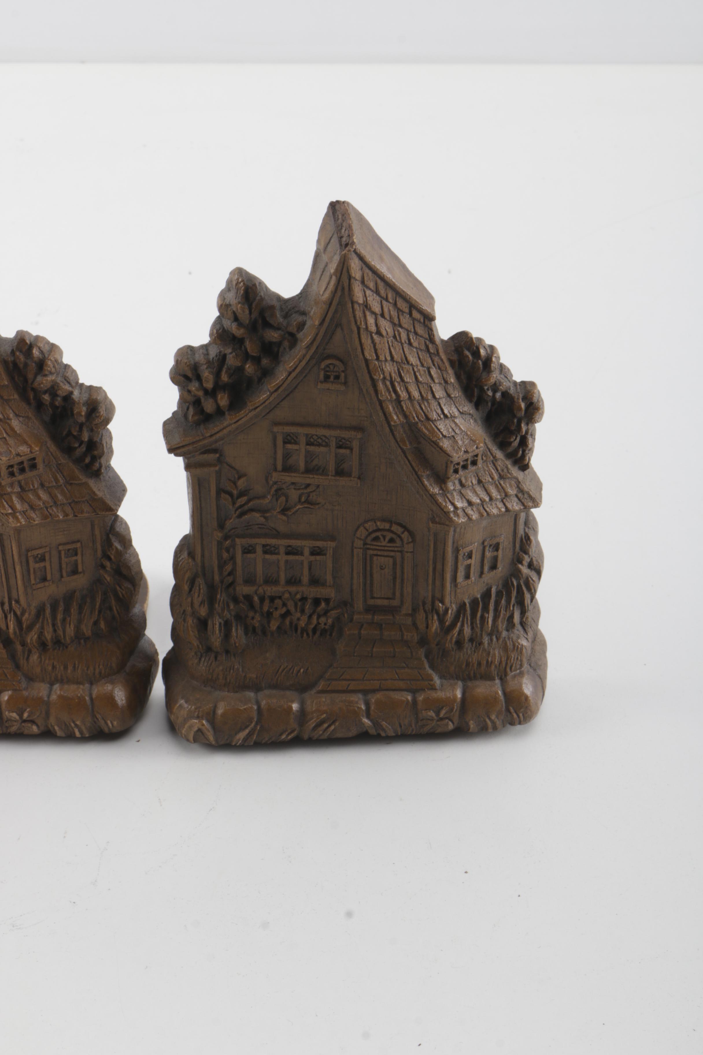 Syroco Molded Cottage Bookends