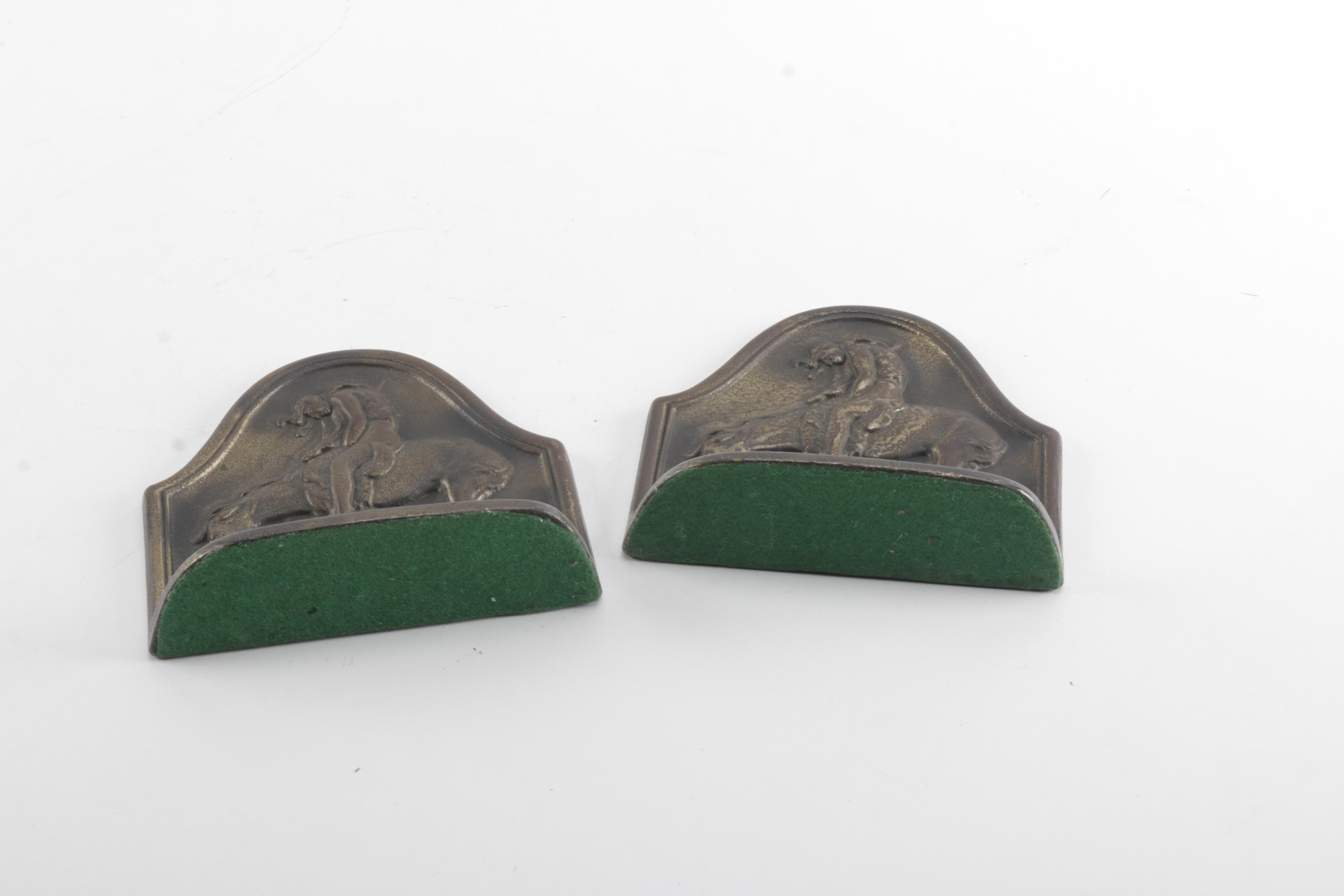 "The Last Trail" Deco Era Bookends