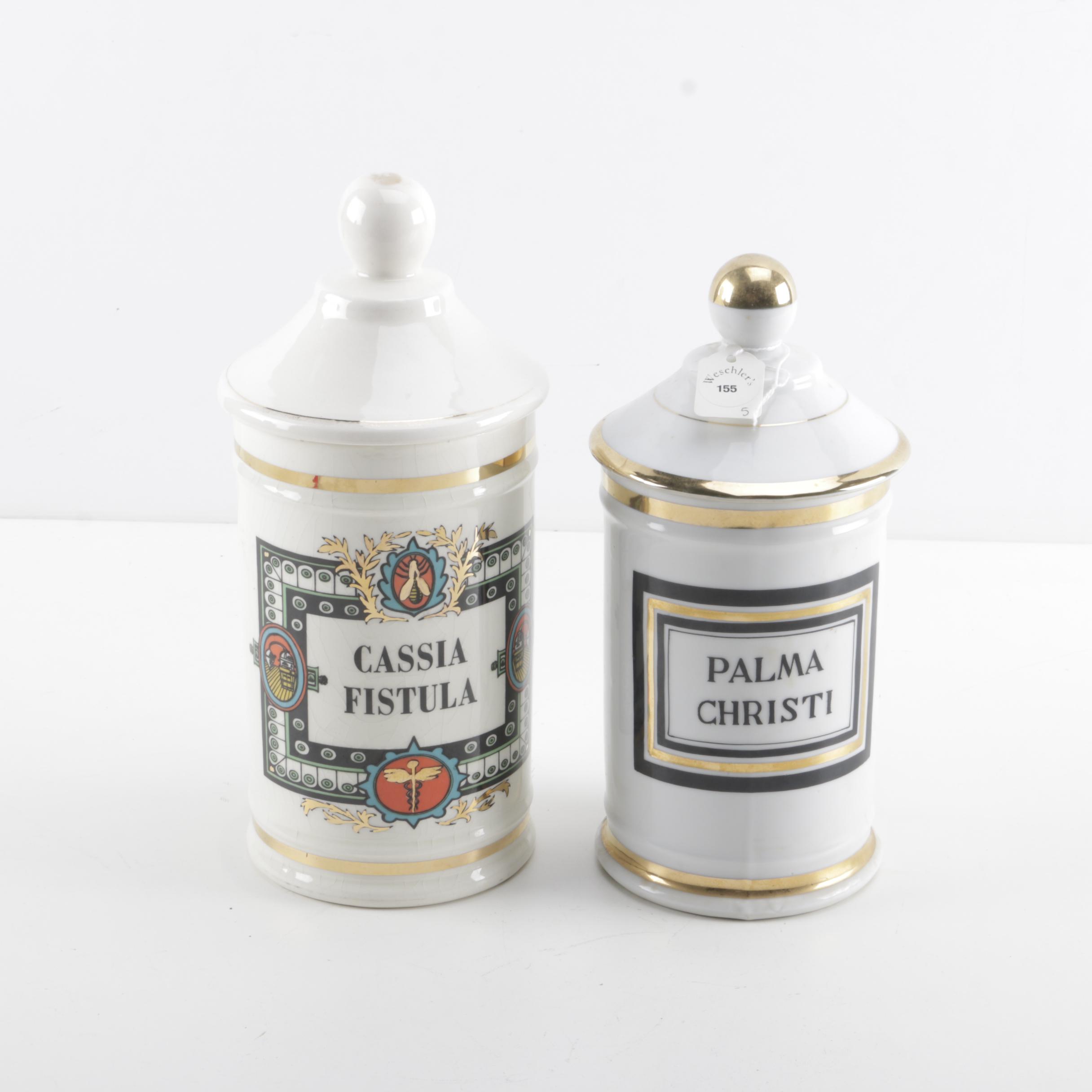 Vintage Ceramic Apothecary Jars Including Jeanne Robinette of California