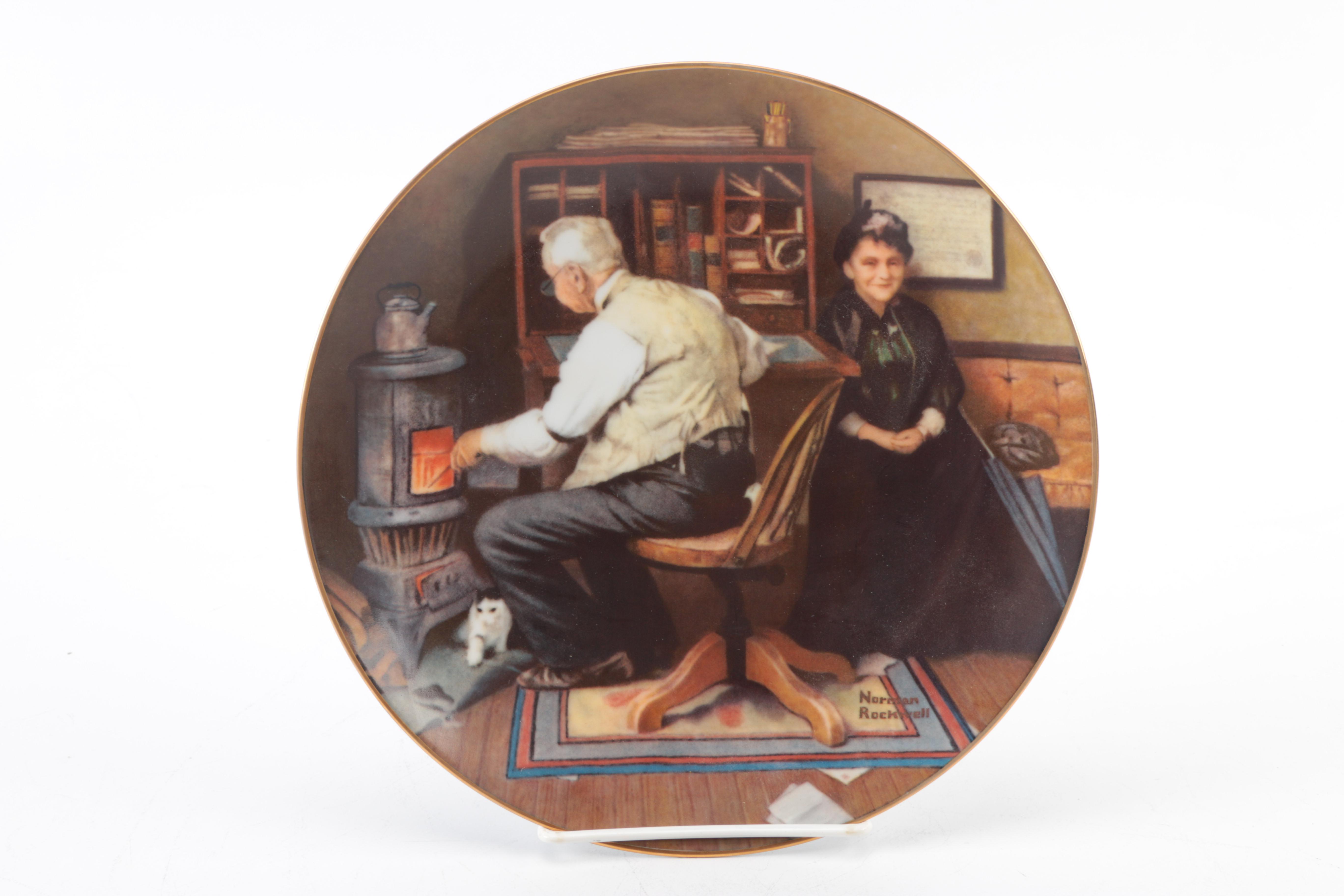 Edwin M. Knowles "Golden Moments" Limited Edition Collector's Plates After Norman Rockwell