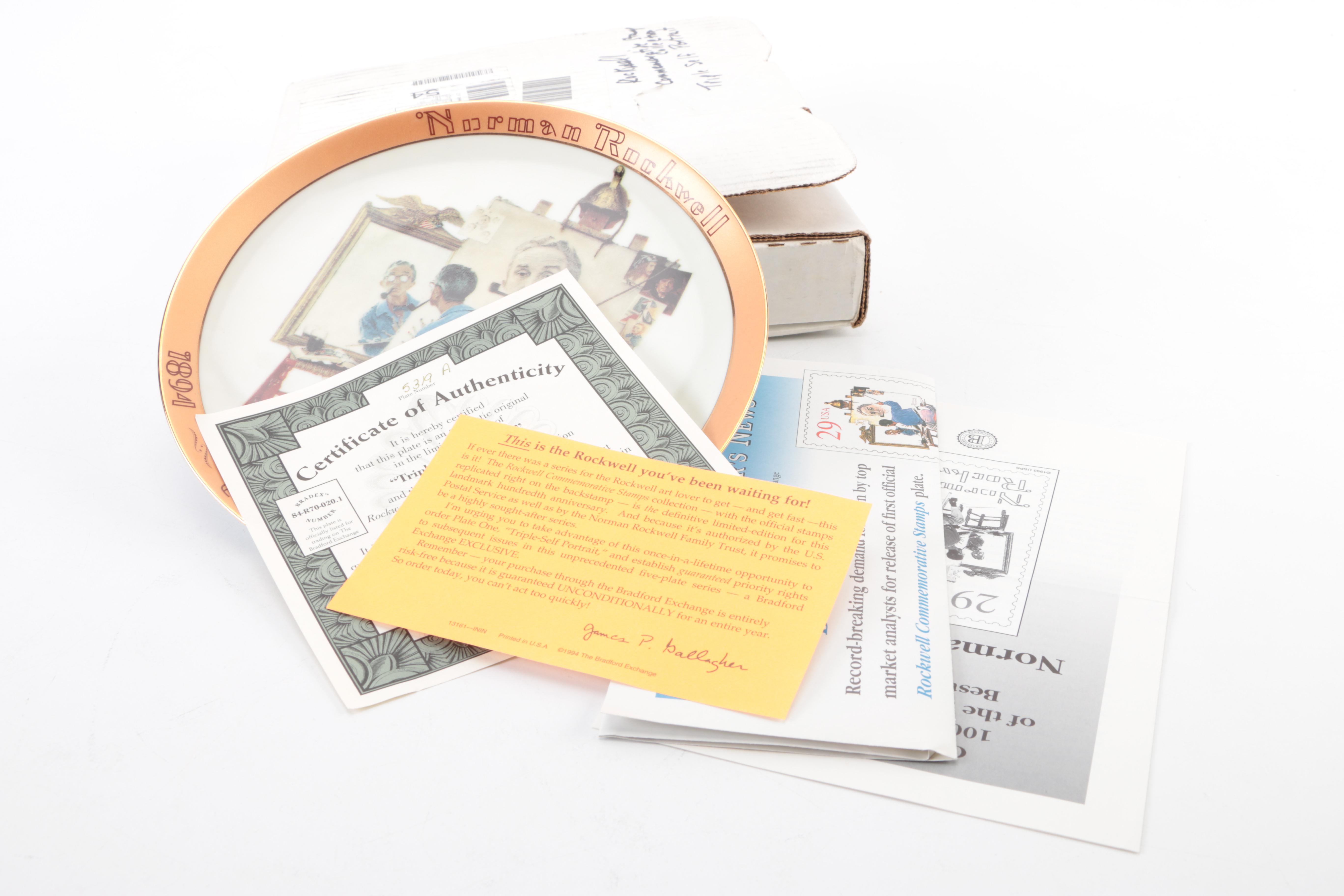 Edwin M. Knowles "Golden Moments" Limited Edition Collector's Plates After Norman Rockwell