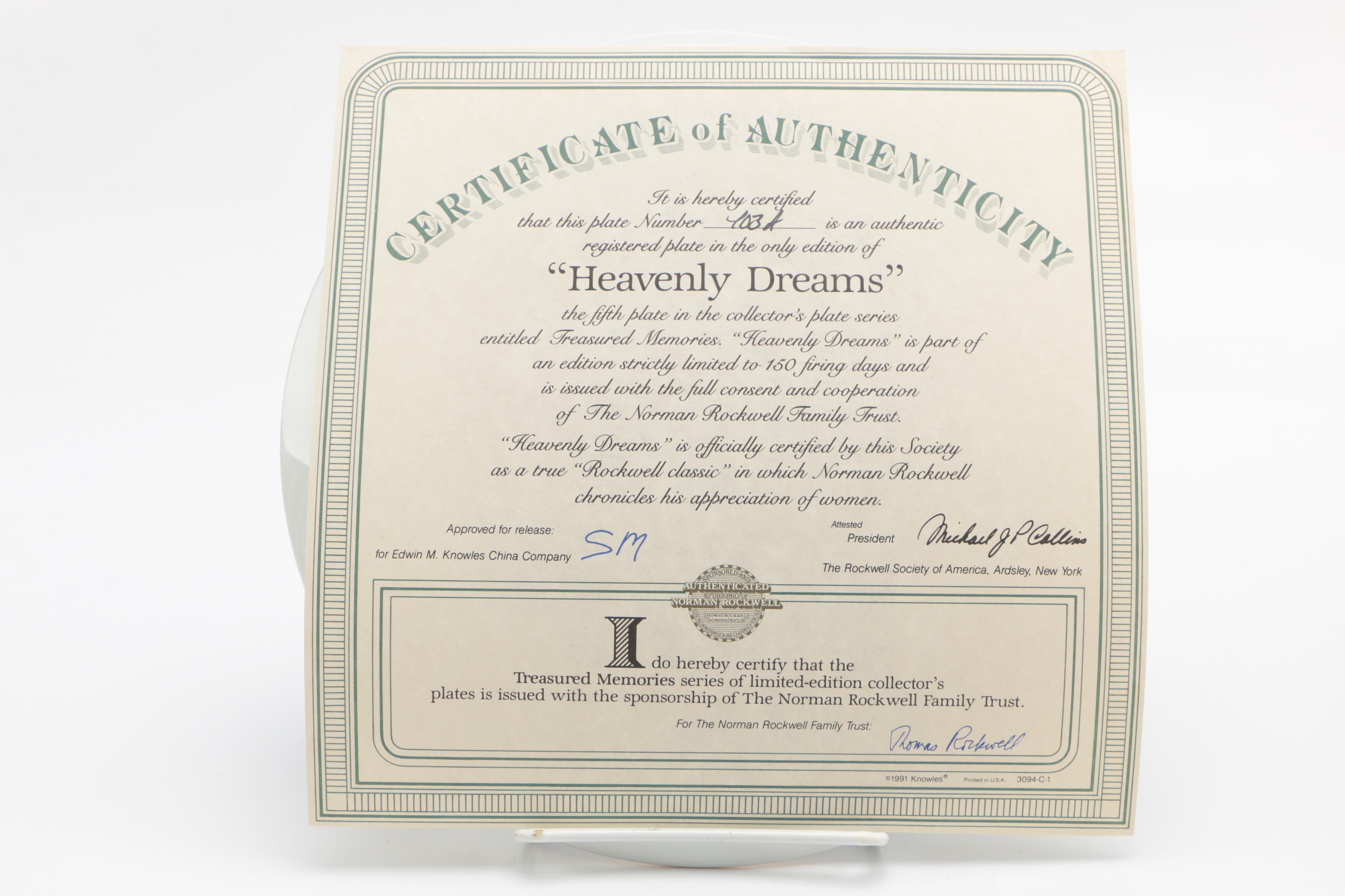 Norman Rockwell "Treasured Memory"  Plates