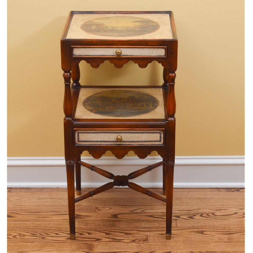 Mahogany Two-Tiered Side Table