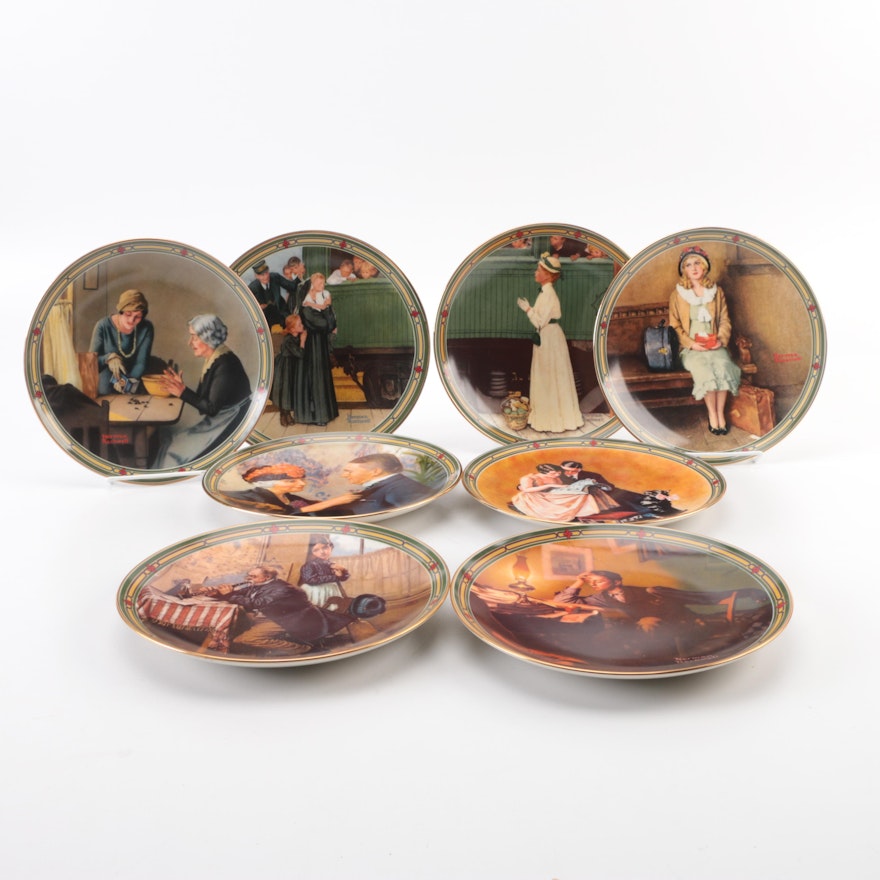 Edwin M. Knowles "Rockwell's American Dream" Limited Edition Collector's Plates After Norman Rockwell