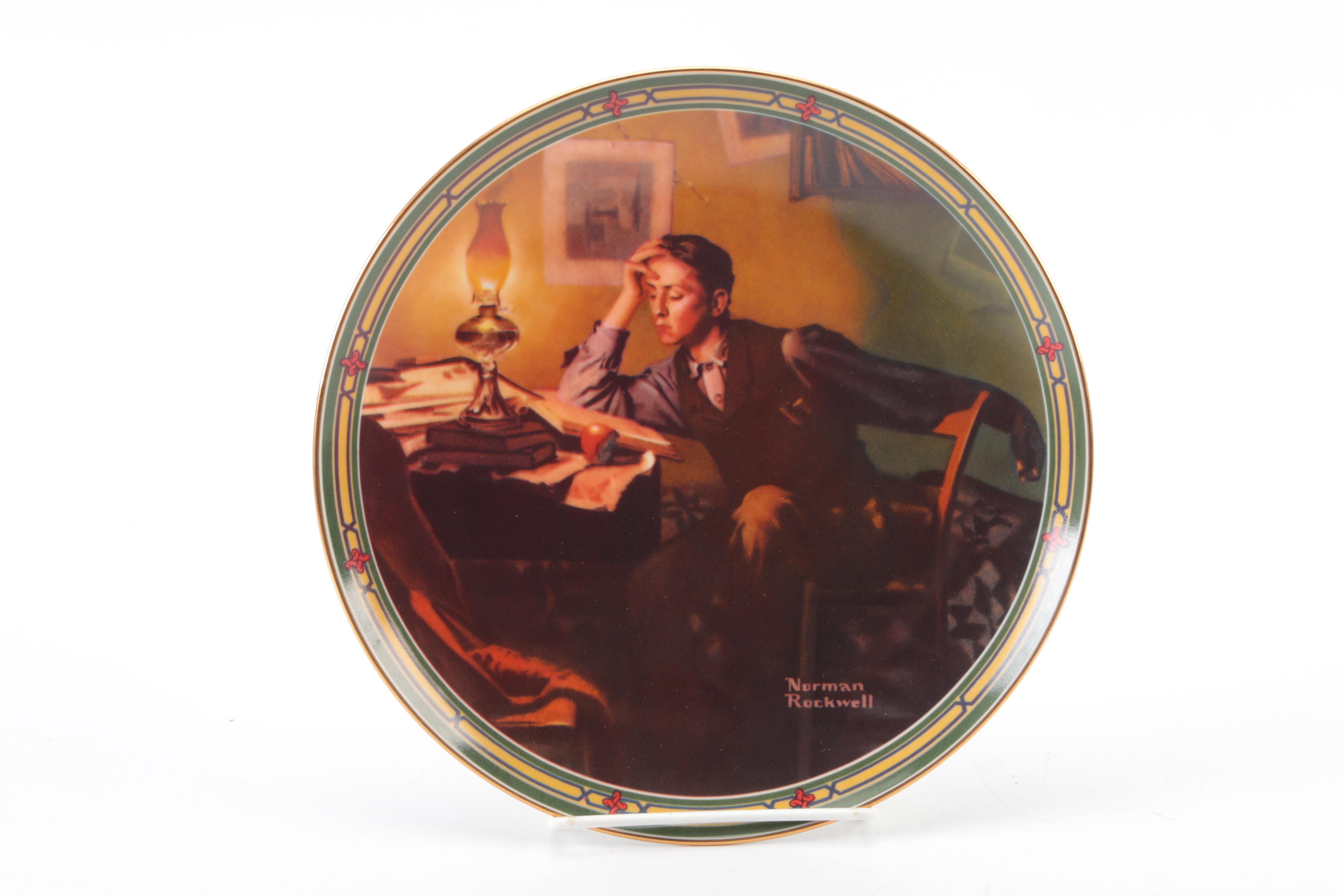 Edwin M. Knowles "Rockwell's American Dream" Limited Edition Collector's Plates After Norman Rockwell
