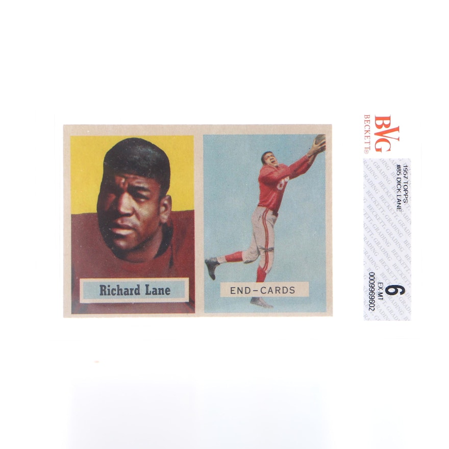 1957 Topps Graded Dick Lane Card