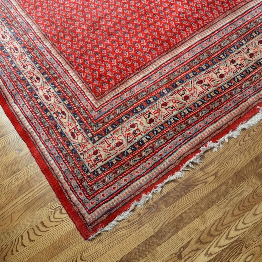 Large Hand-Knotted Persian Serabend "Mir-a-Boteh" Area Rug