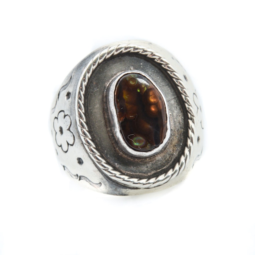 Sterling Silver Abalone Ring