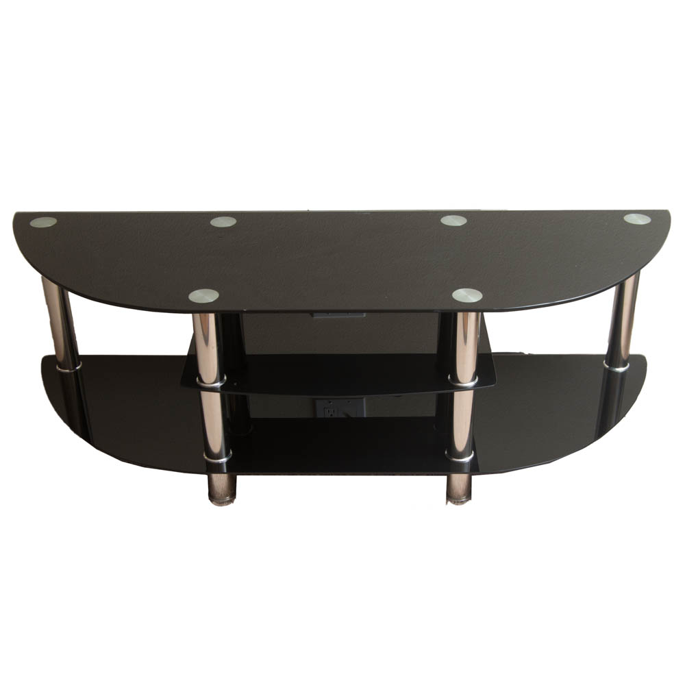 Glass and Chrome Television Stand