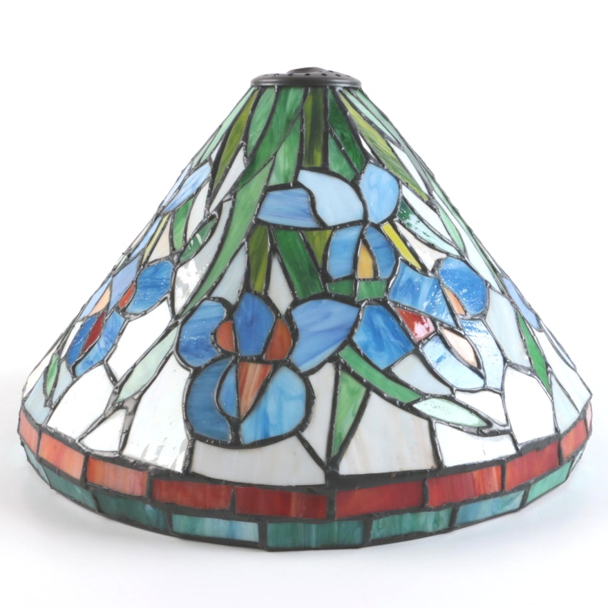 Stained Glass Iris Lamp Shade
