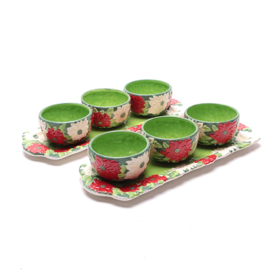 Floral Cups and Trays