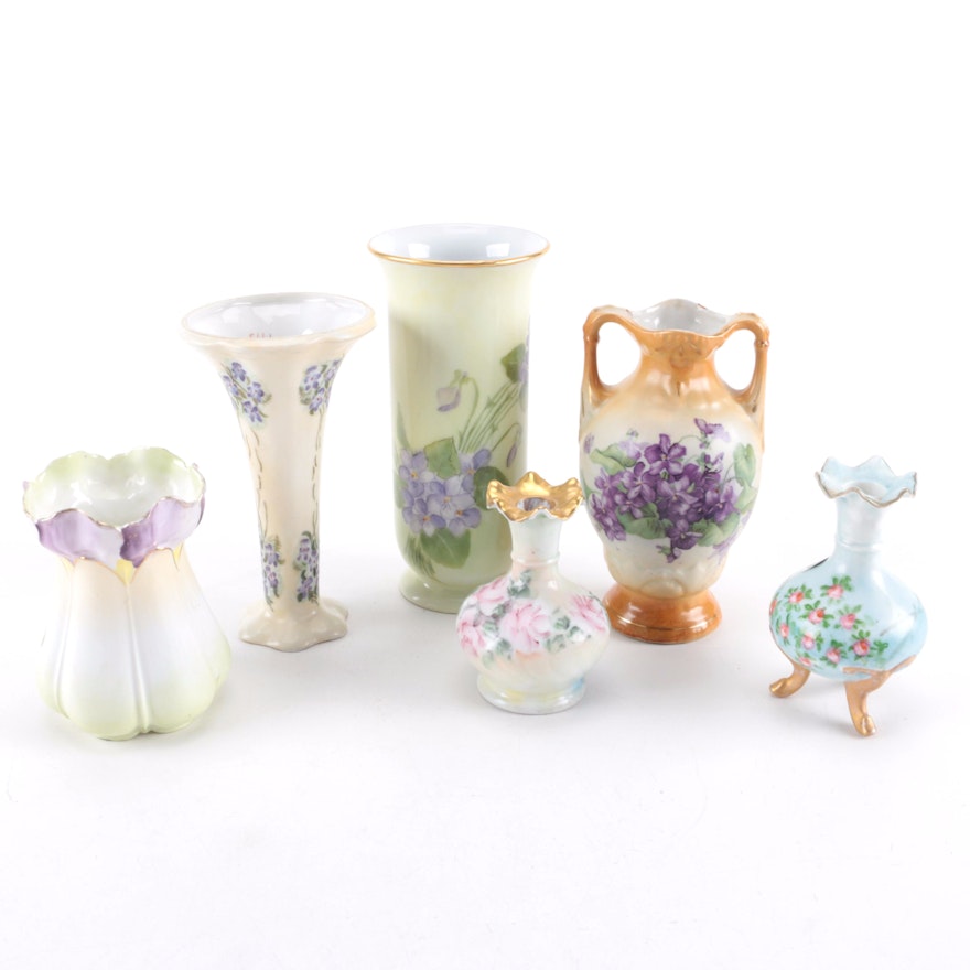 Collection of Decorative Porcelain and Ceramic Vases