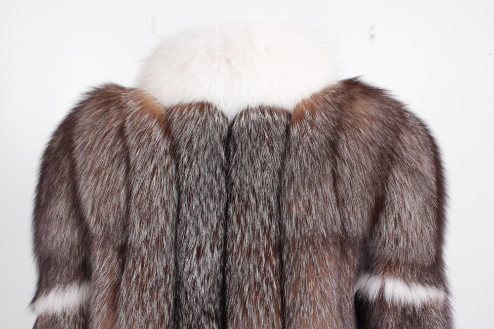 Crystal and Arctic Fox Fur Jacket by Modele Chombert