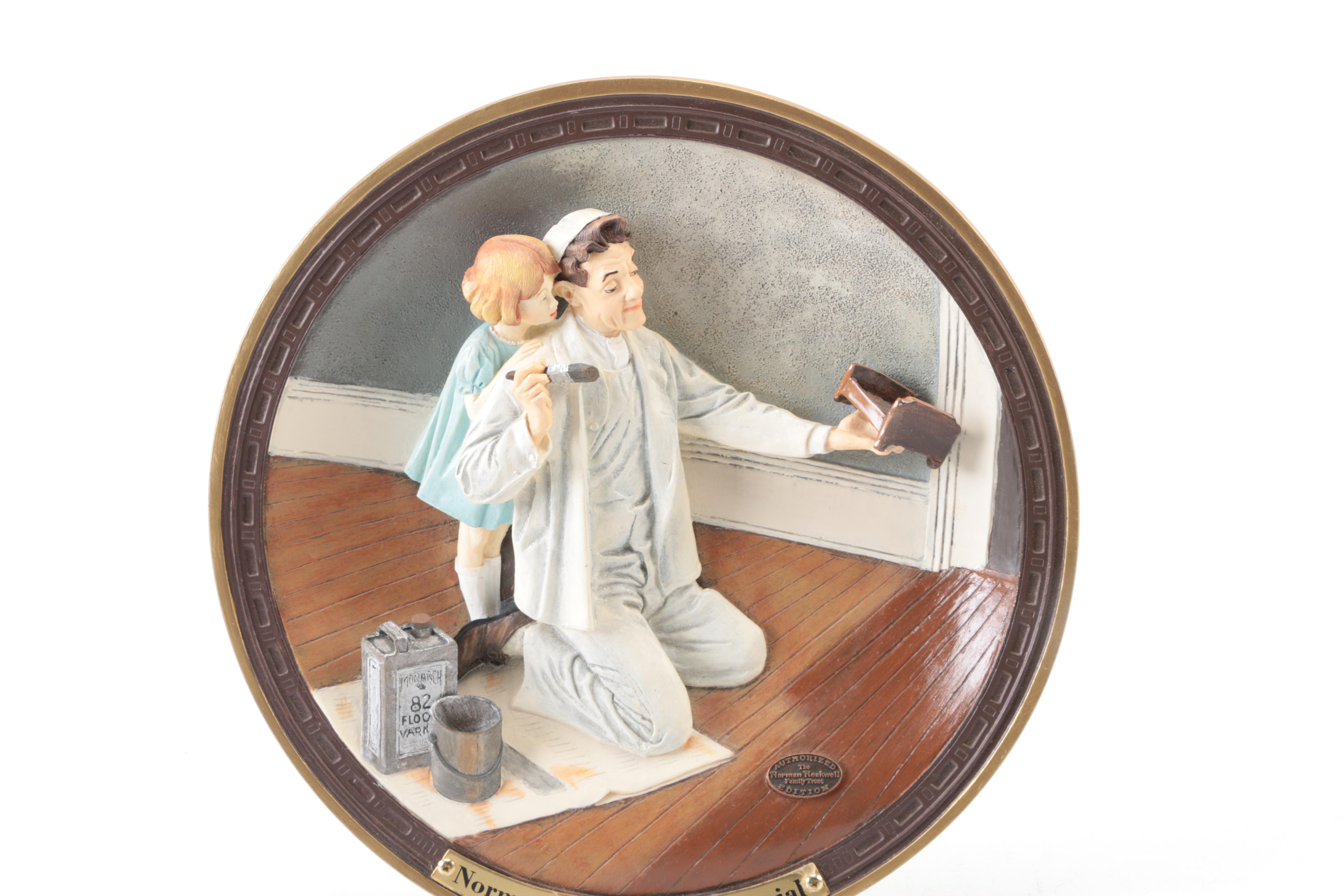 Norman Rockwell Gallery "Norman Rockwell Centennial" Limited Edition Collector's Relief Plates