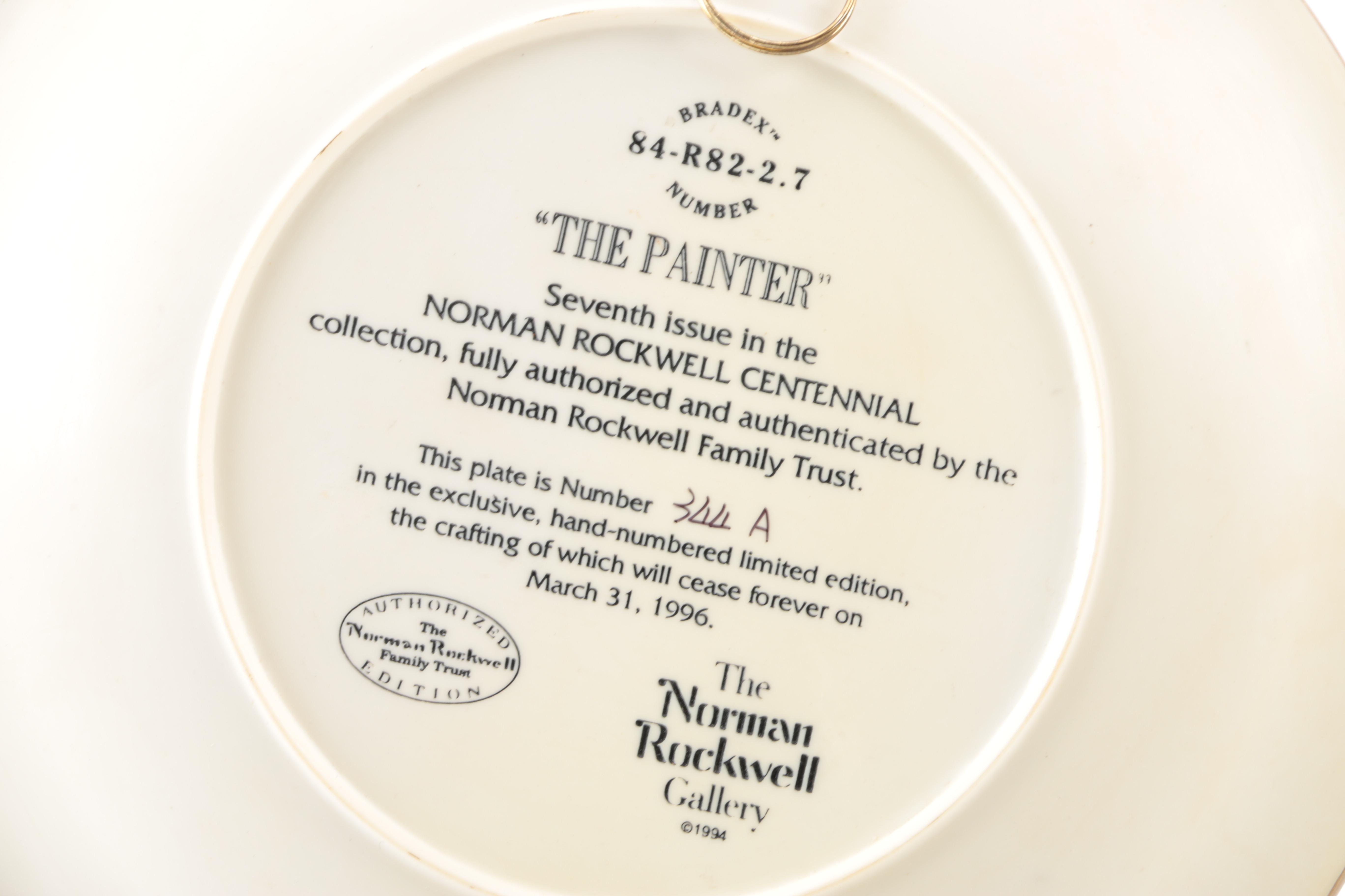 Norman Rockwell Gallery "Norman Rockwell Centennial" Limited Edition Collector's Relief Plates