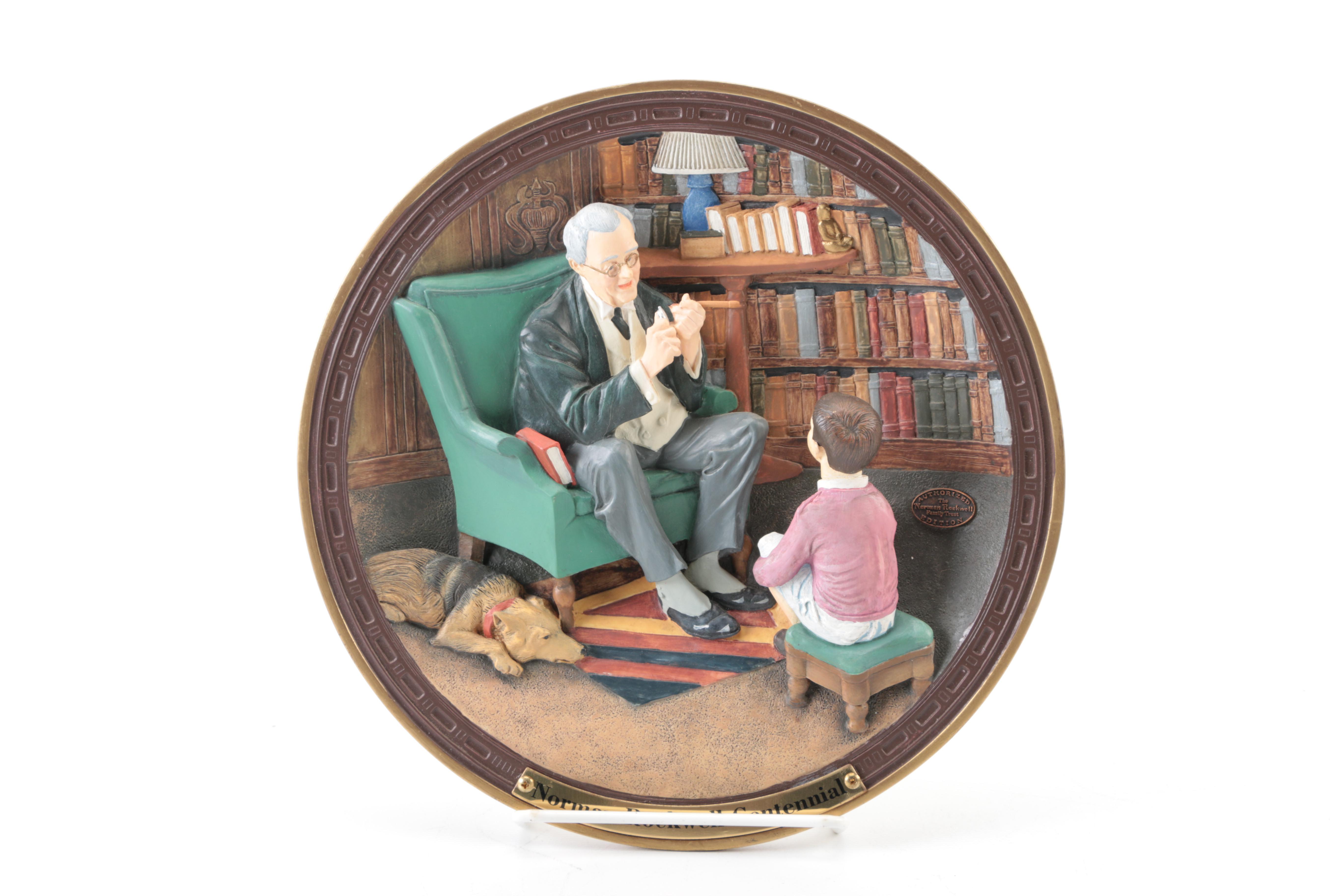 Norman Rockwell Gallery "Norman Rockwell Centennial" Limited Edition Collector's Relief Plates