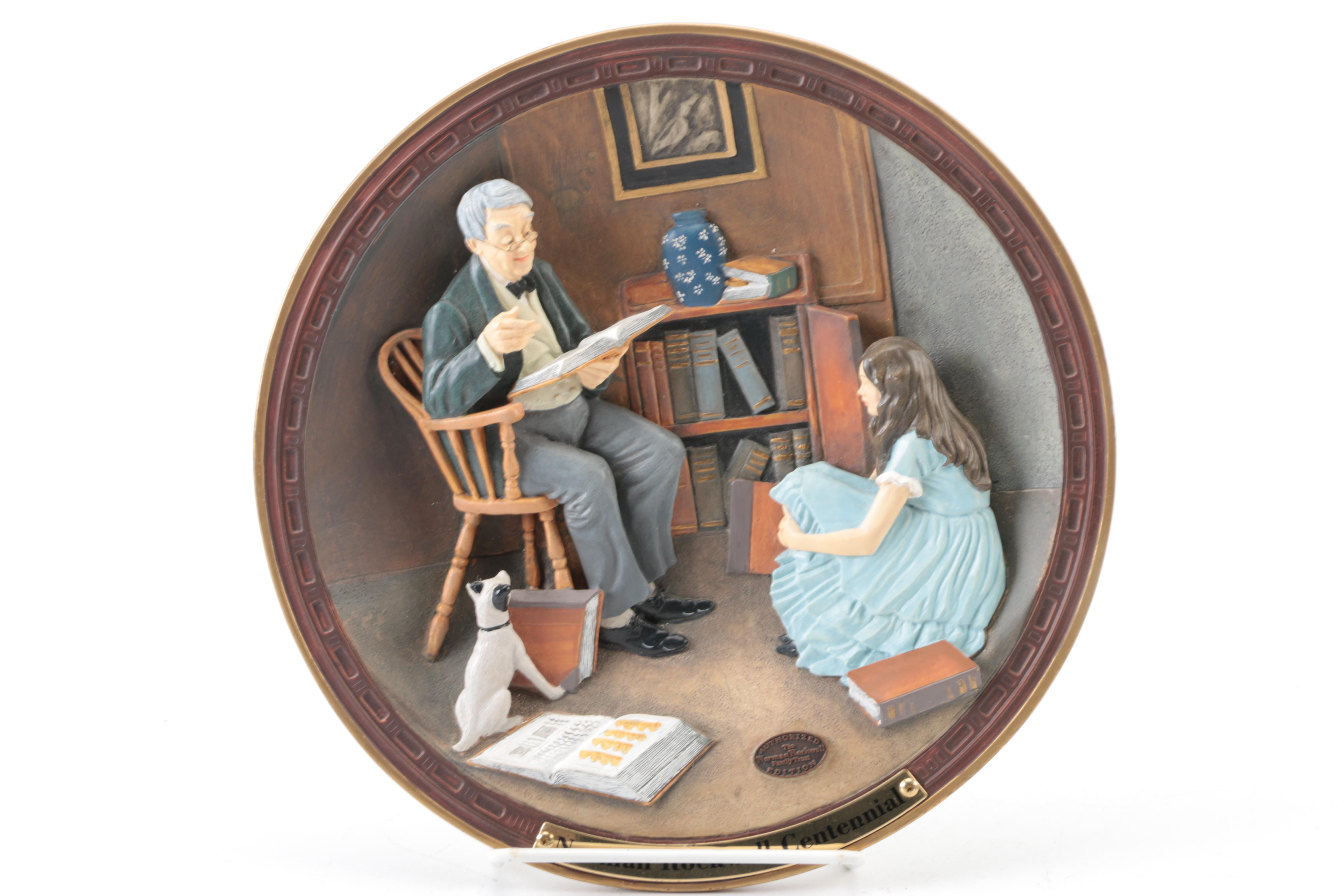 Norman Rockwell Gallery "Norman Rockwell Centennial" Limited Edition Collector's Relief Plates