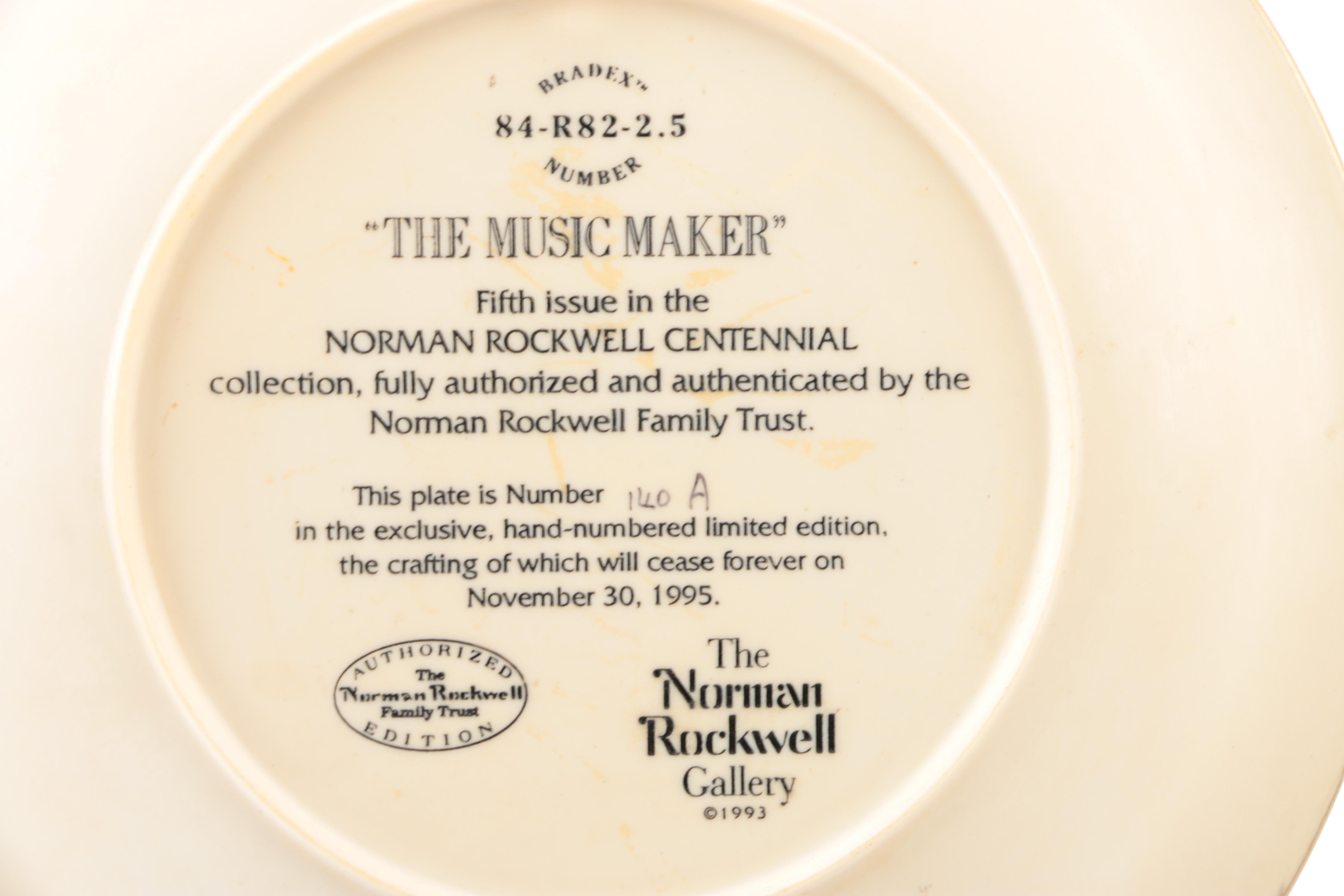 Norman Rockwell Gallery "Norman Rockwell Centennial" Limited Edition Collector's Relief Plates