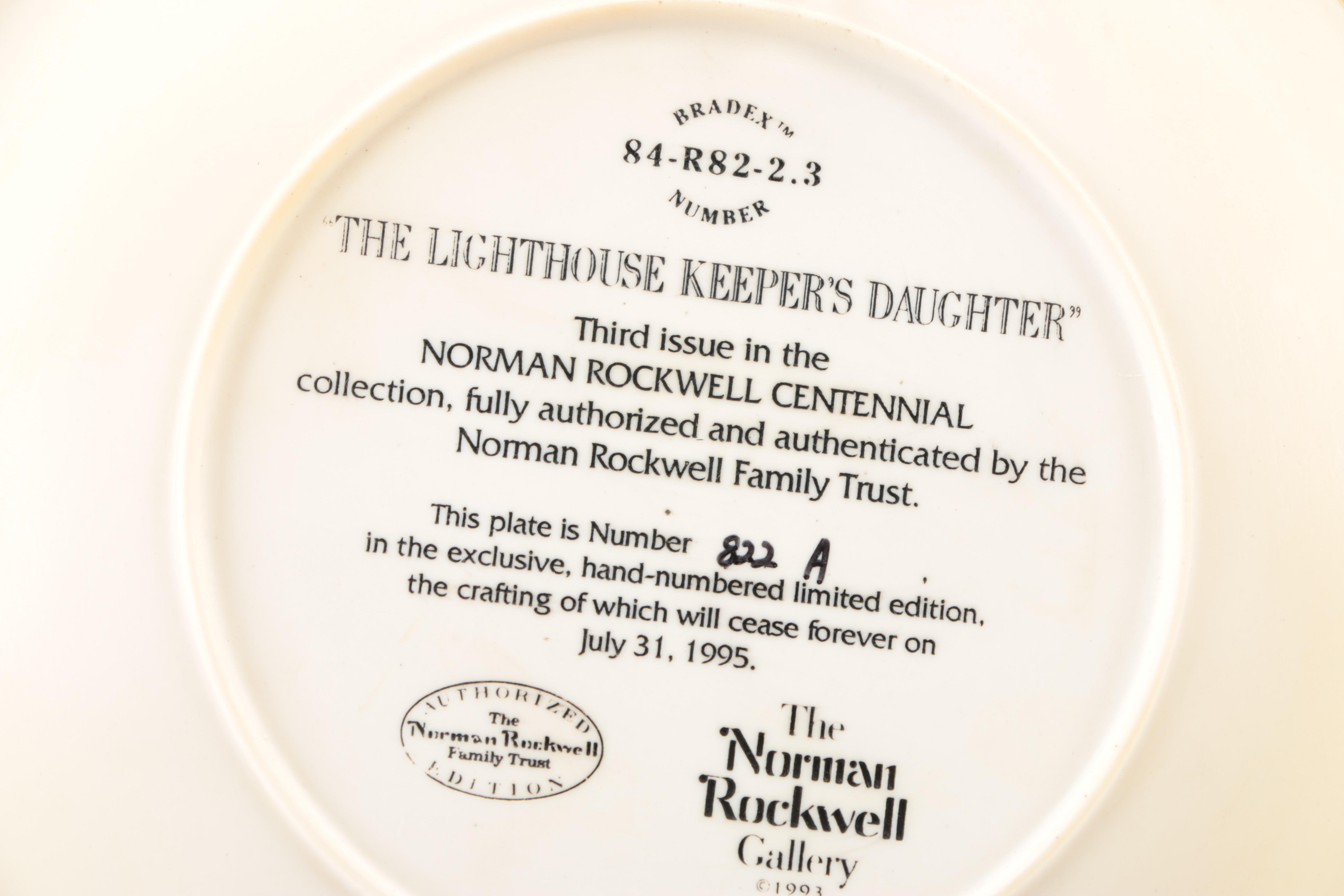 Norman Rockwell Gallery "Norman Rockwell Centennial" Limited Edition Collector's Relief Plates