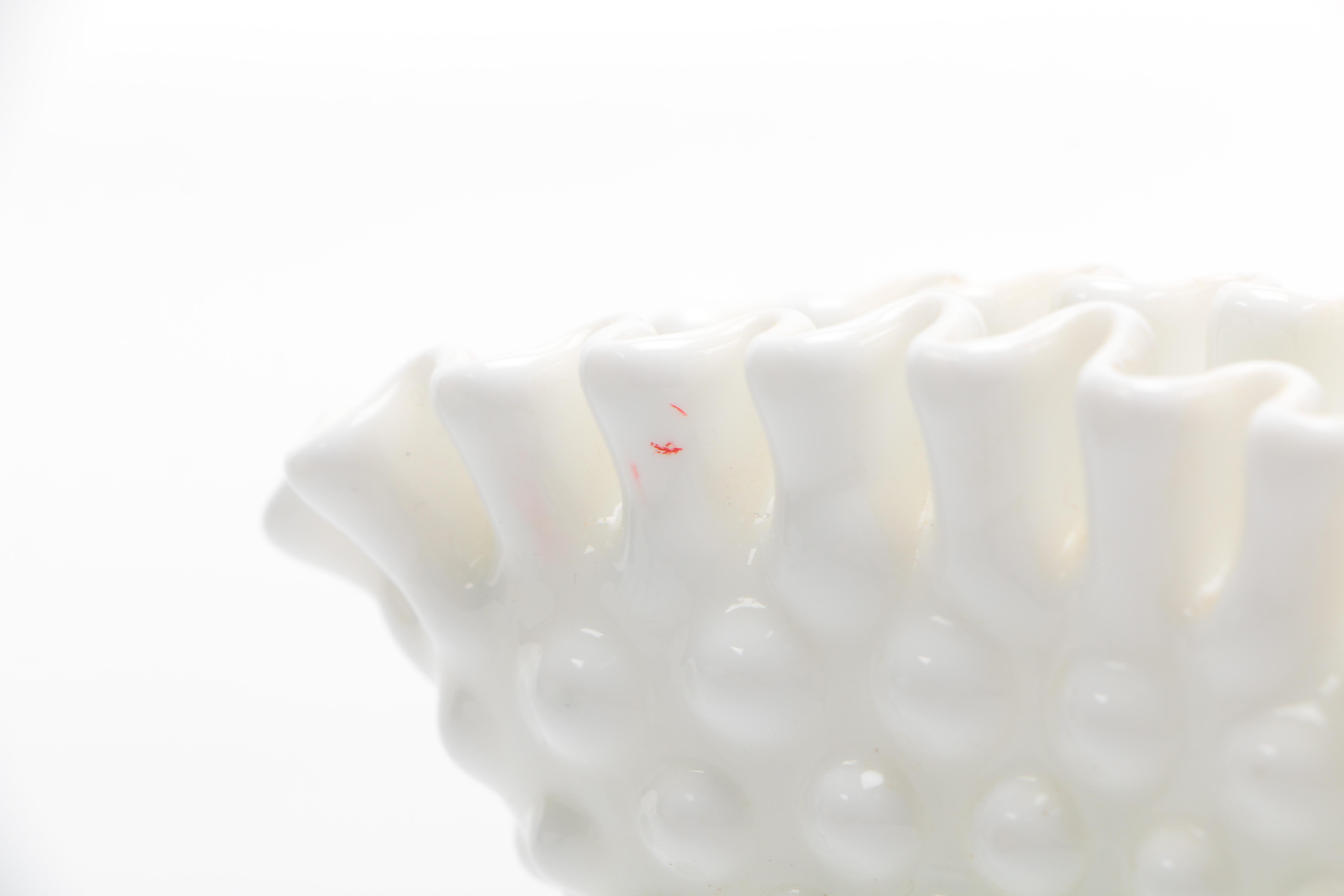 Milk Glass Hobnail Vases