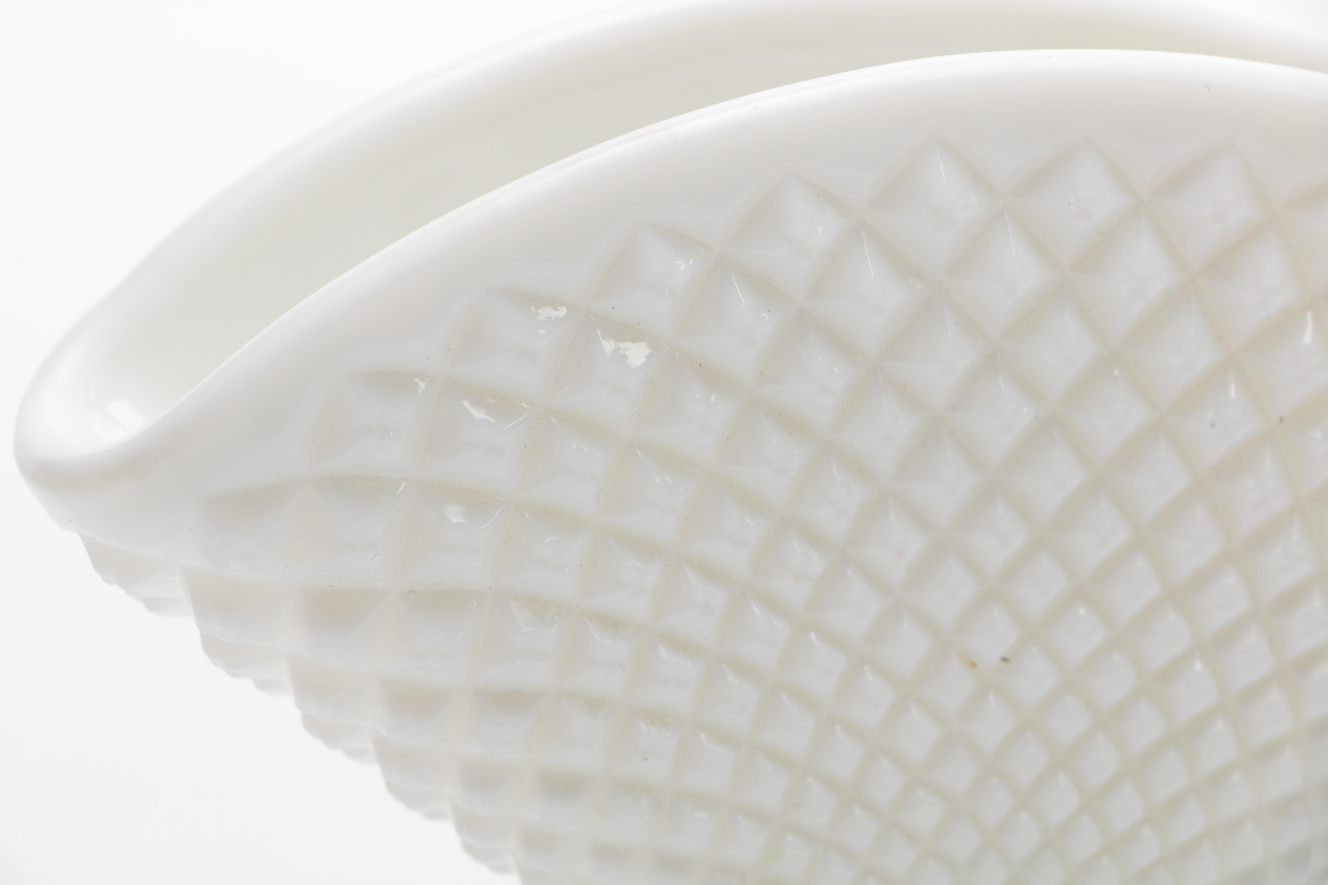 Milk Glass Hobnail Vases