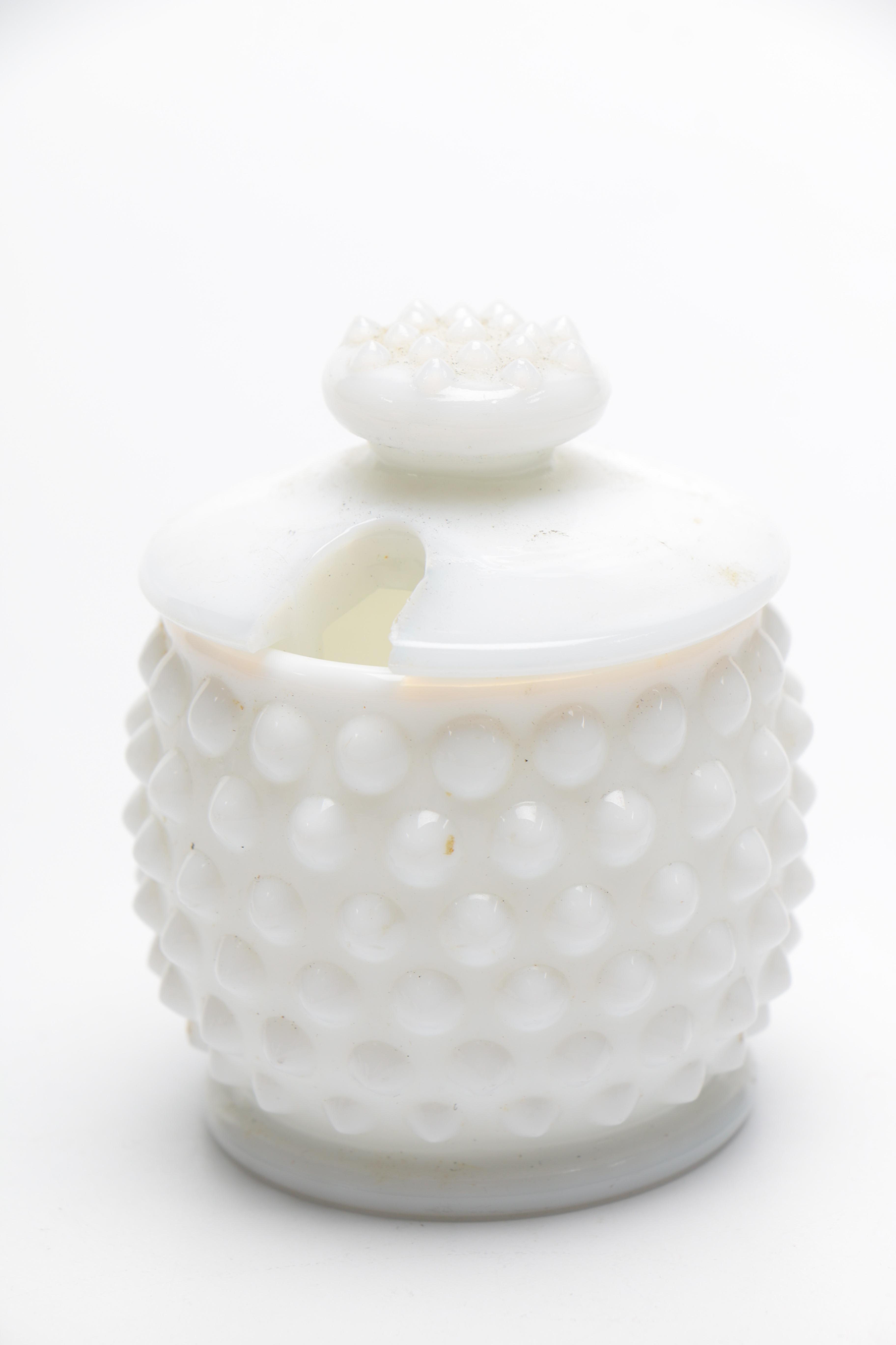 Milk Glass Hobnail Vases