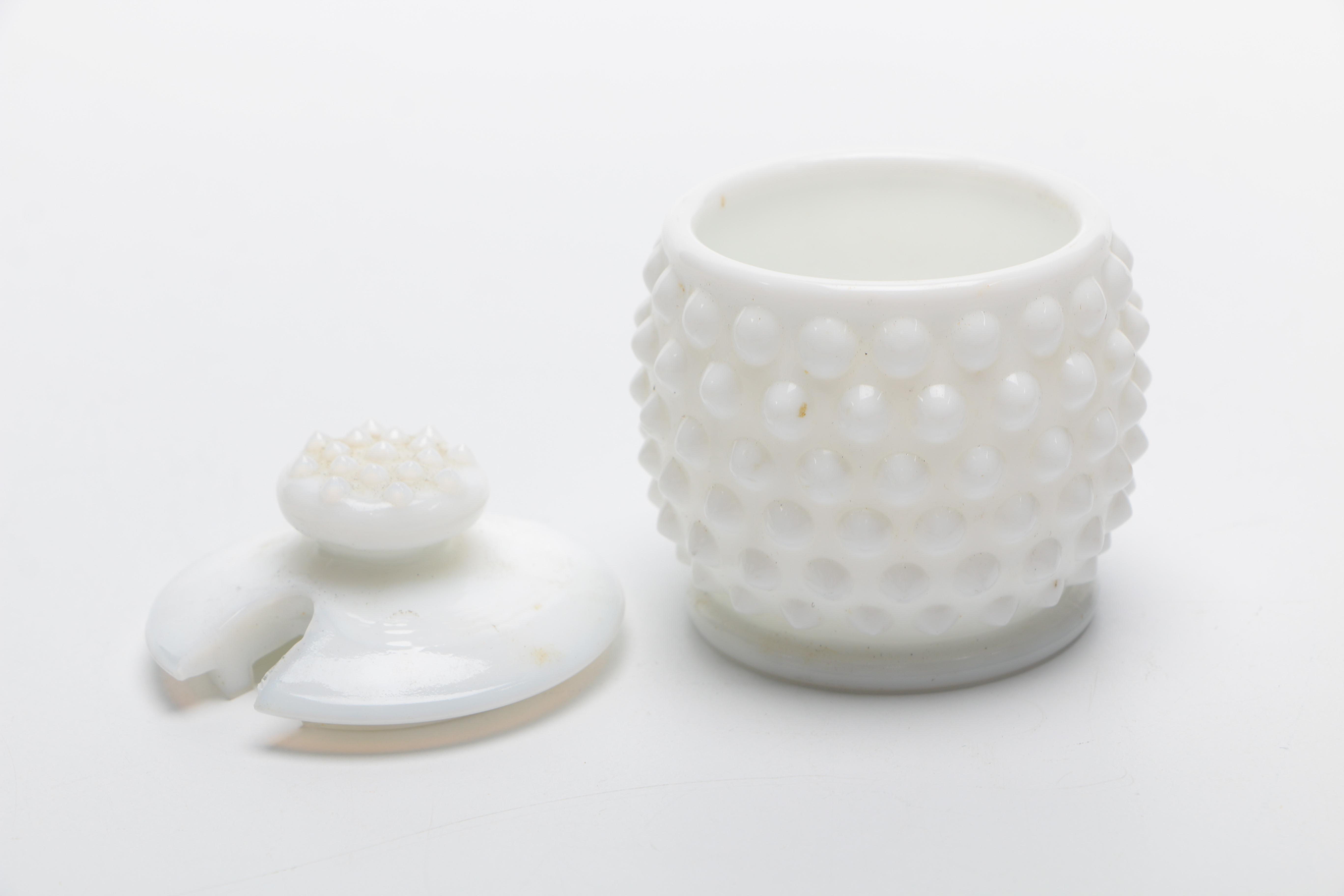 Milk Glass Hobnail Vases