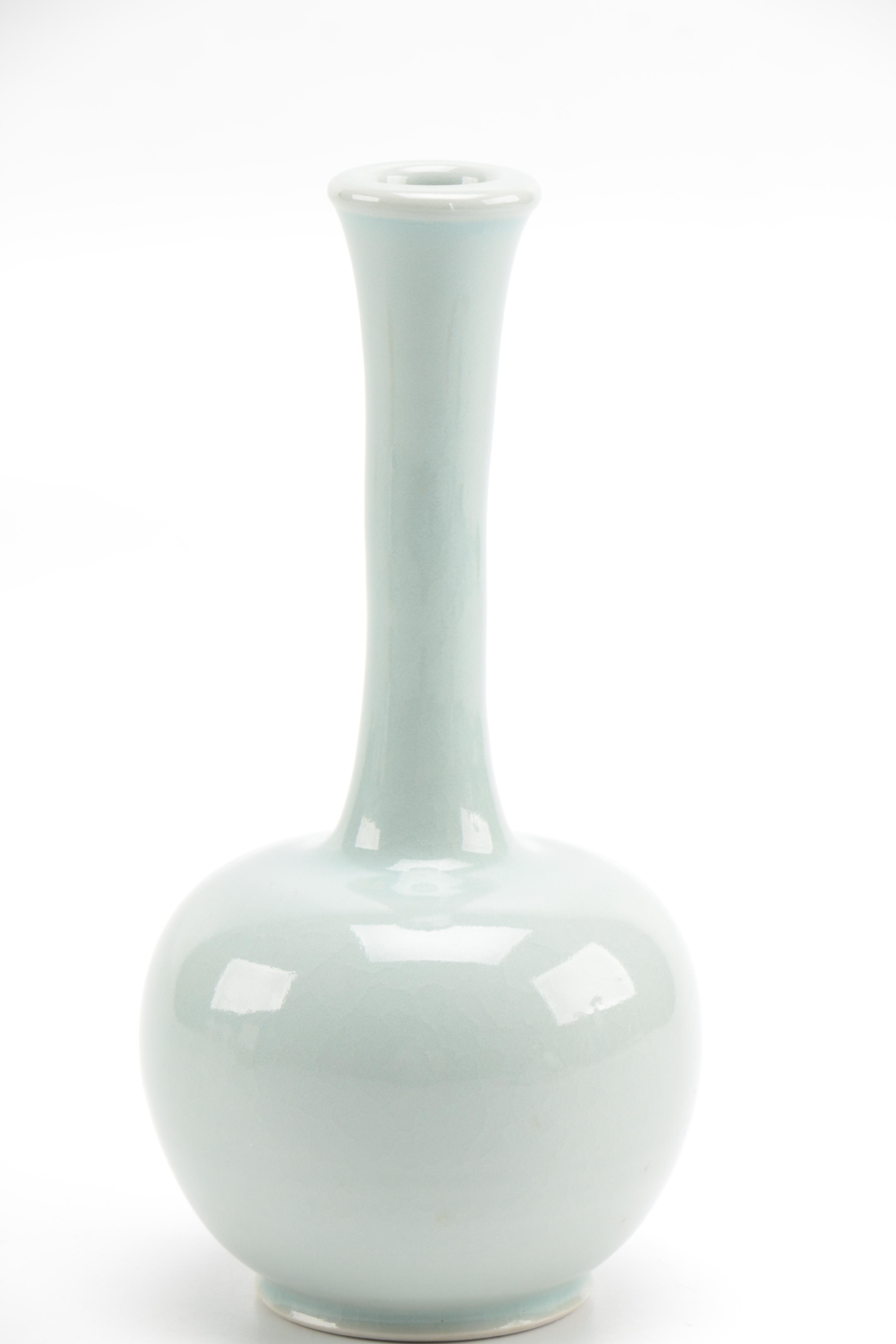 Hand Thrown Celadon Porcelain Bud Vase