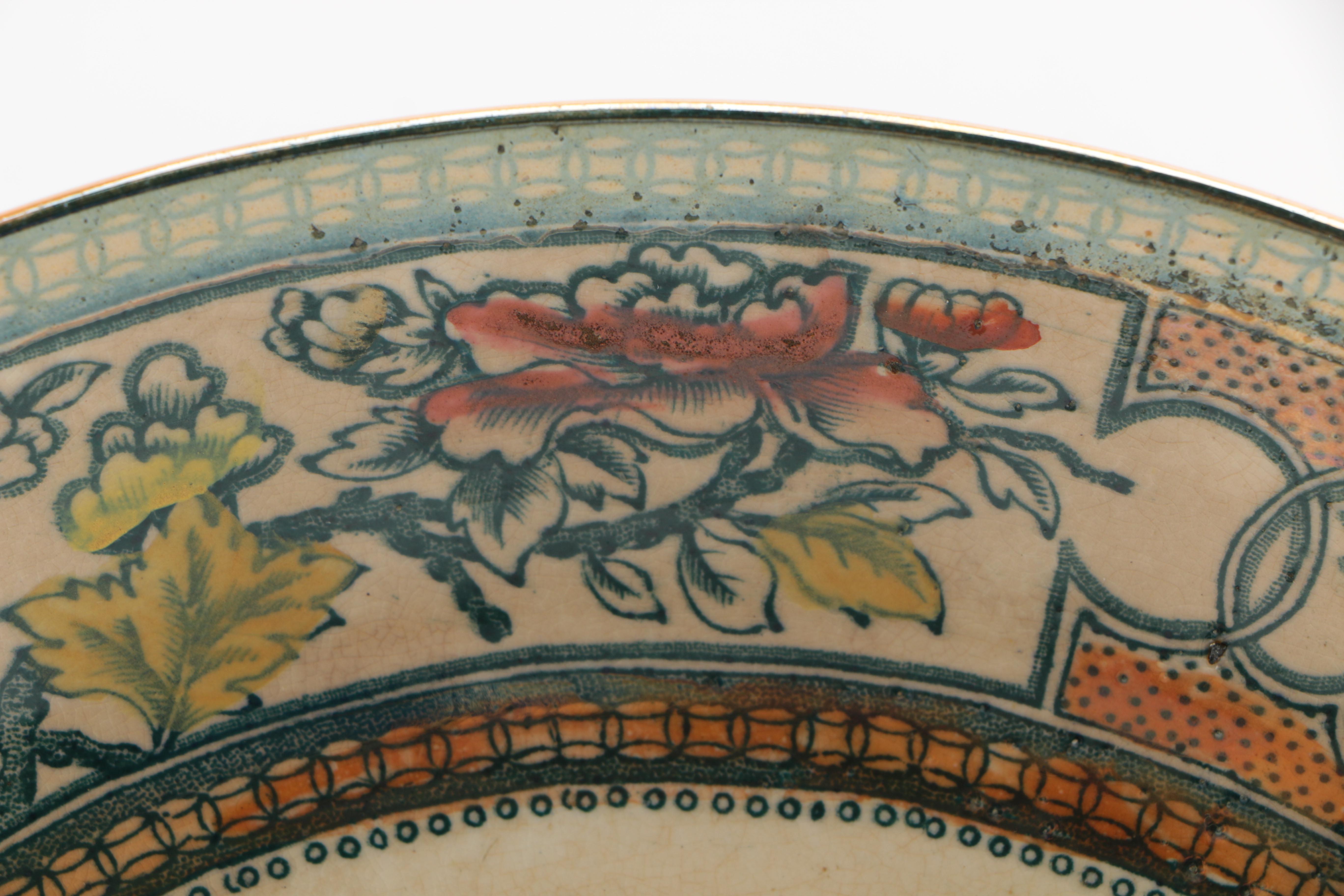 Pair of Antique Havre Earthenware Transferware Plates