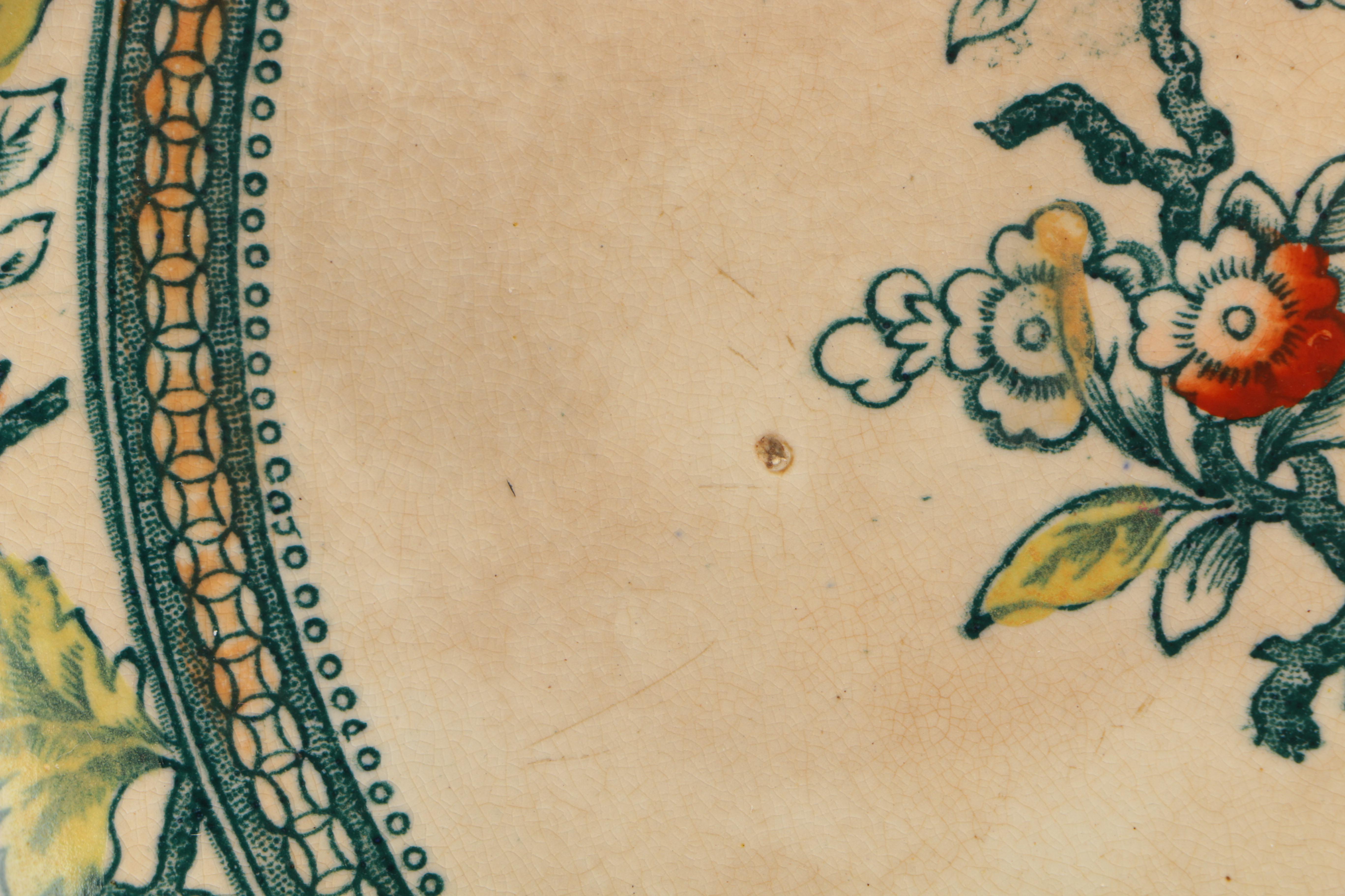 Pair of Antique Havre Earthenware Transferware Plates