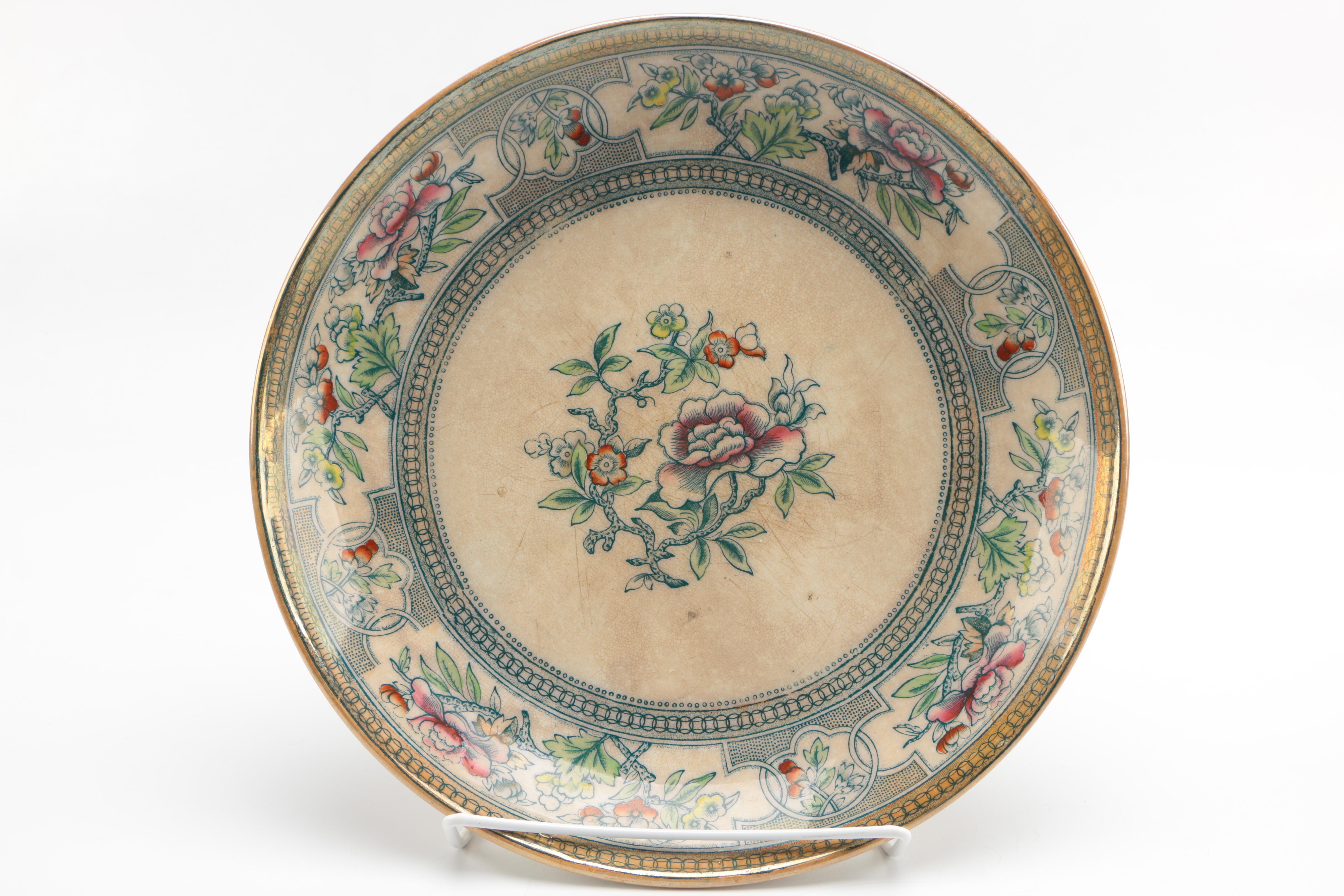 Pair of Antique Havre Earthenware Transferware Plates