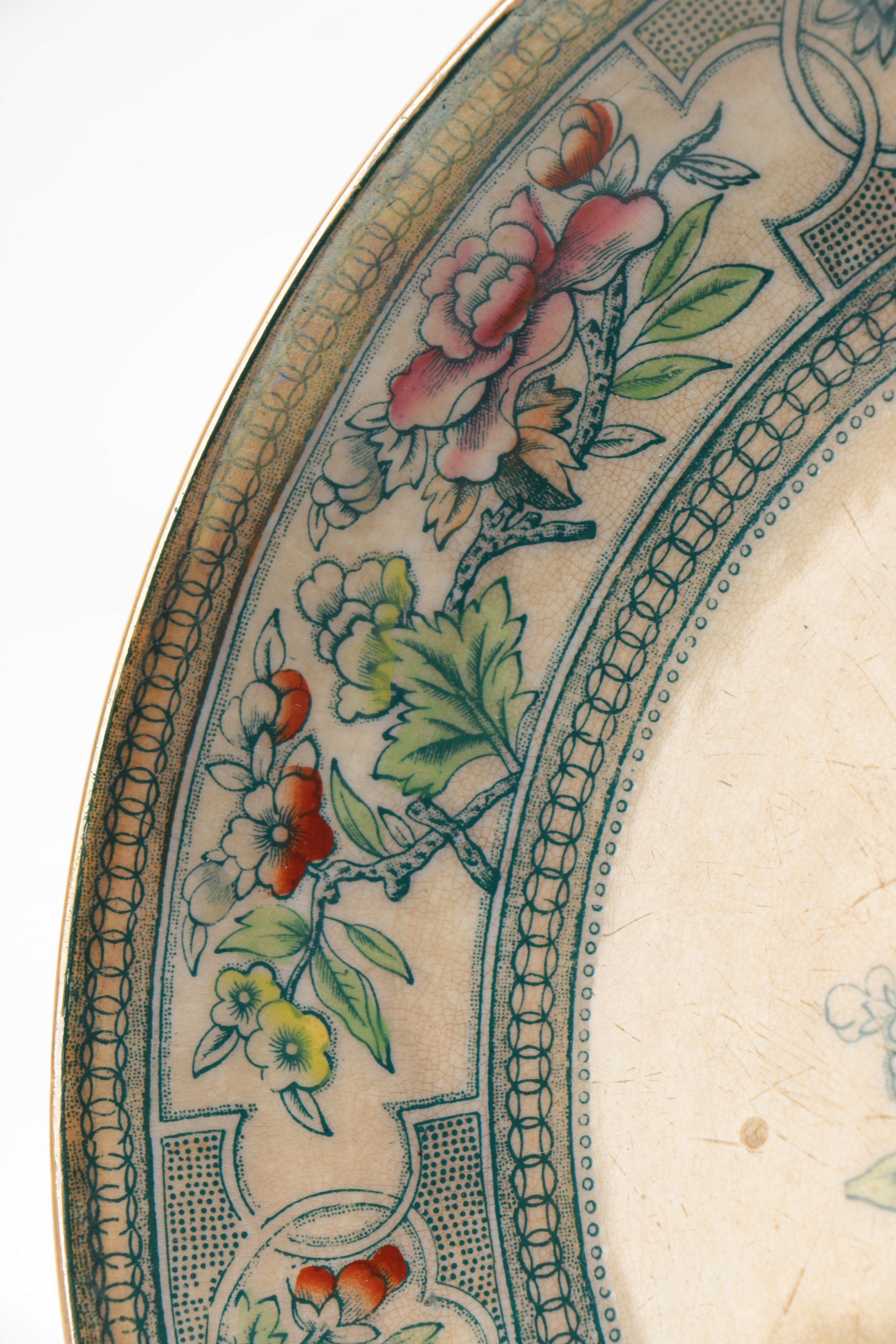 Pair of Antique Havre Earthenware Transferware Plates