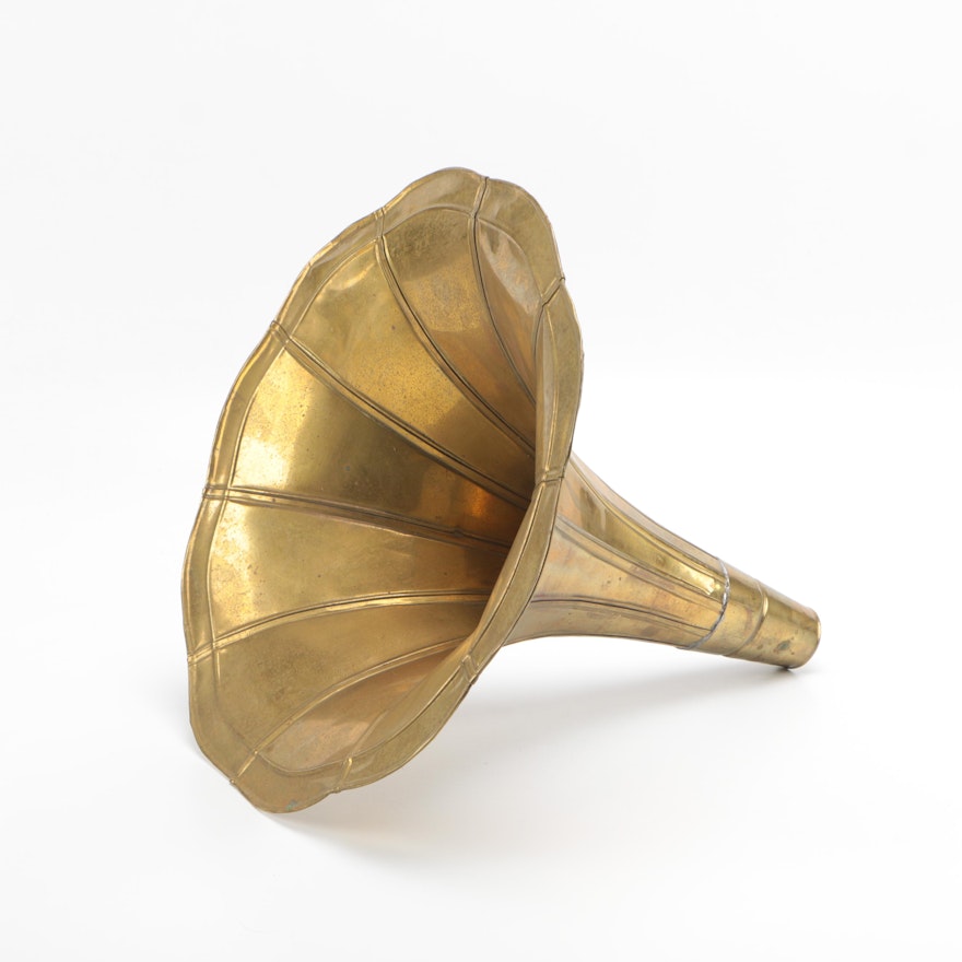 Brass Gramophone Horn