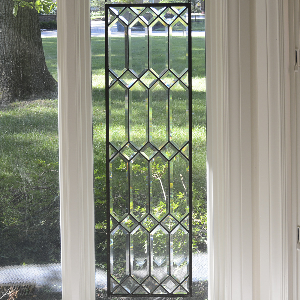 Leaded Beveled Glass Panel