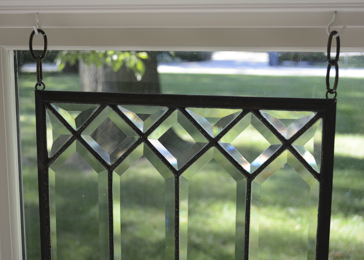 Leaded Beveled Glass Panel