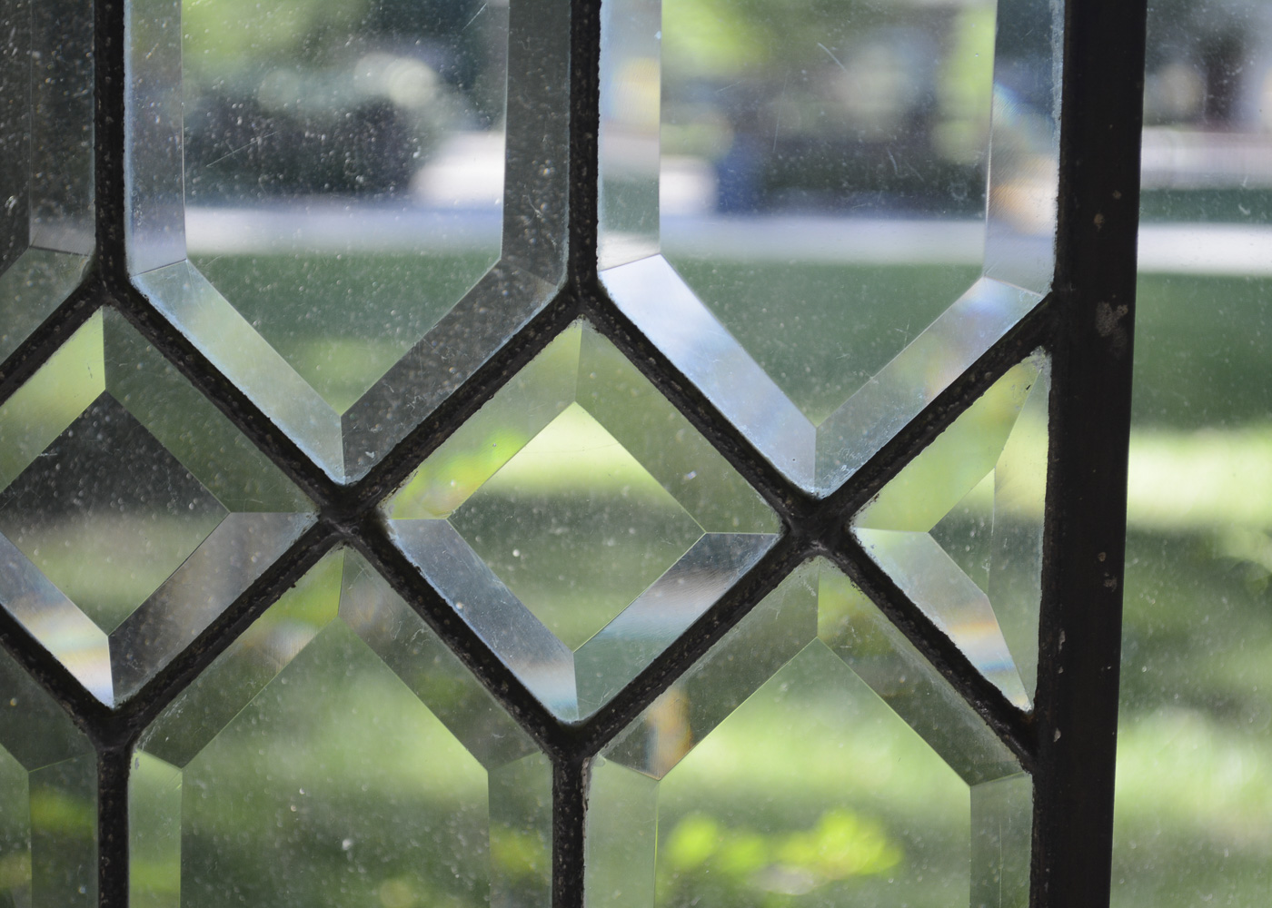 Leaded Beveled Glass Panel