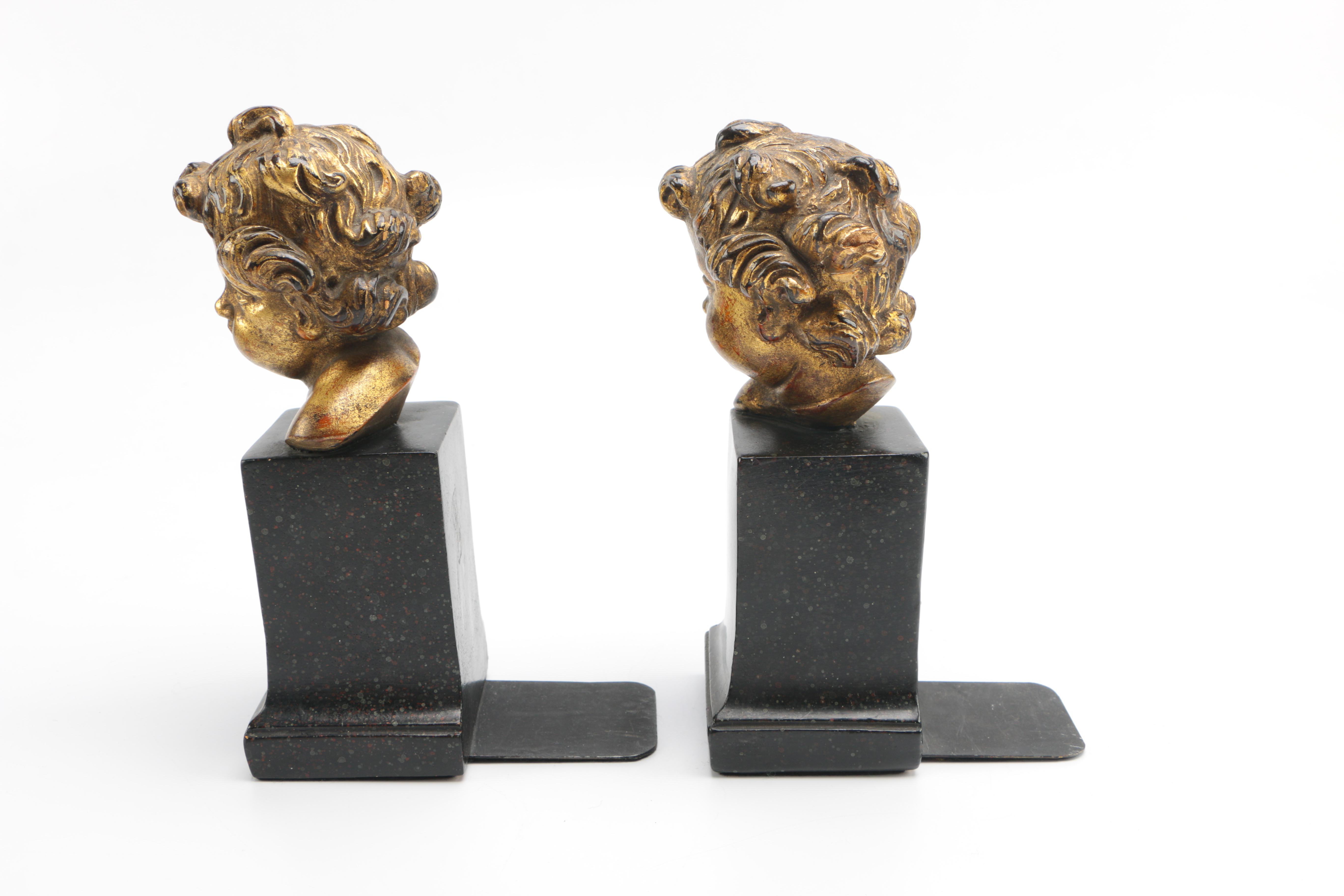 Borghese Cherub Bust Bookends
