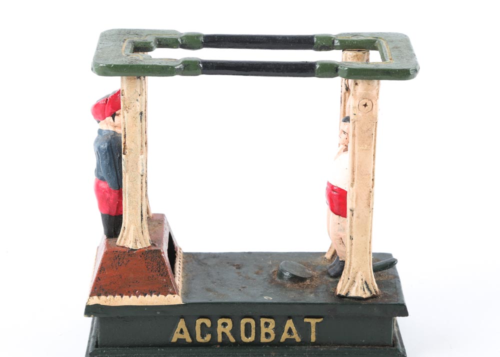 Reproduction Cast Iron Acrobat Bank