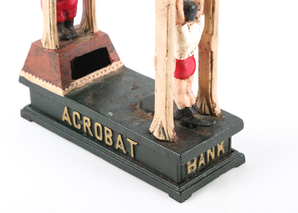 Reproduction Cast Iron Acrobat Bank